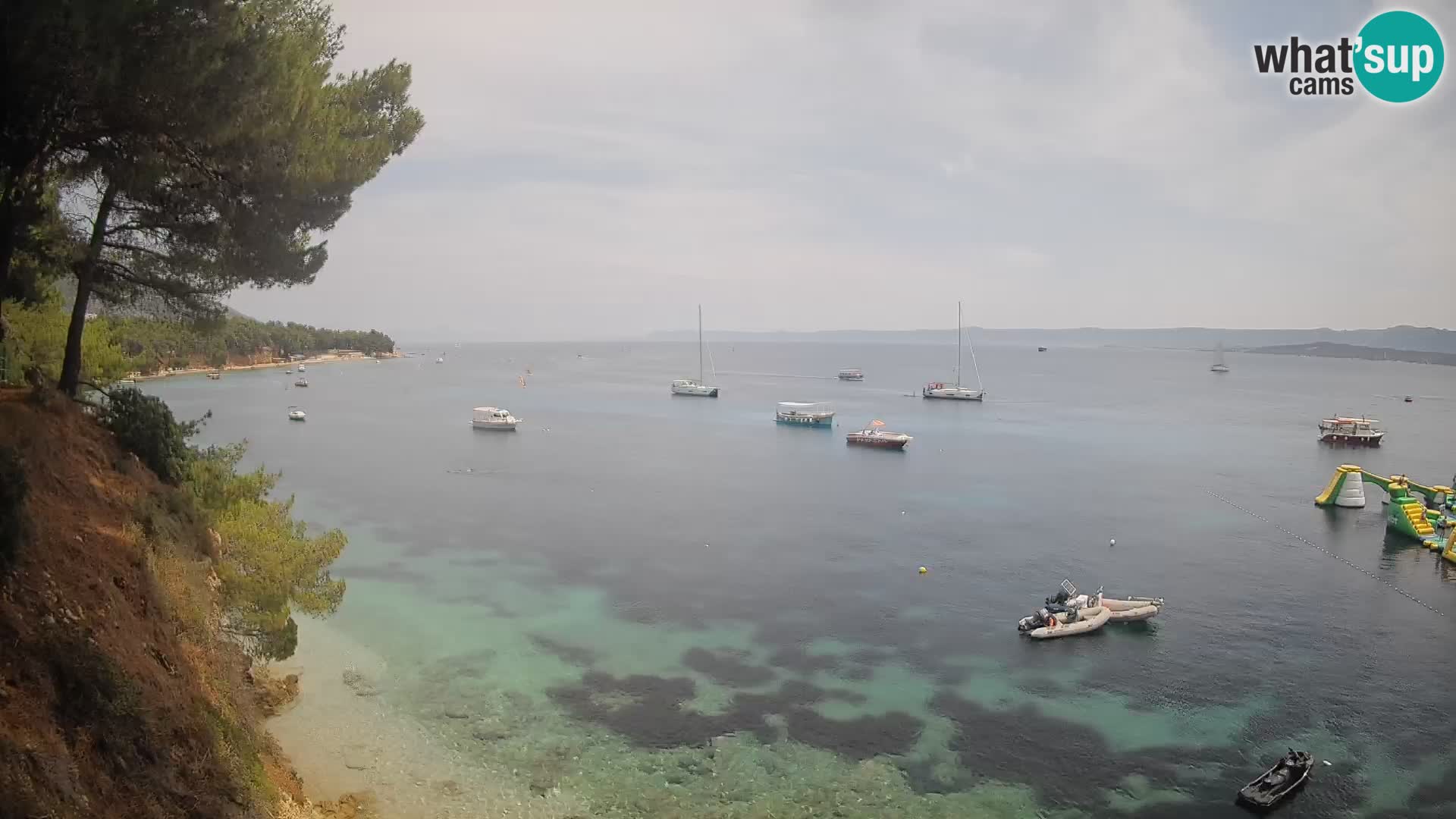 Webcam Spiaggia Potočine Bol – Vista live sulla spiaggia Borak, Isola di Brač