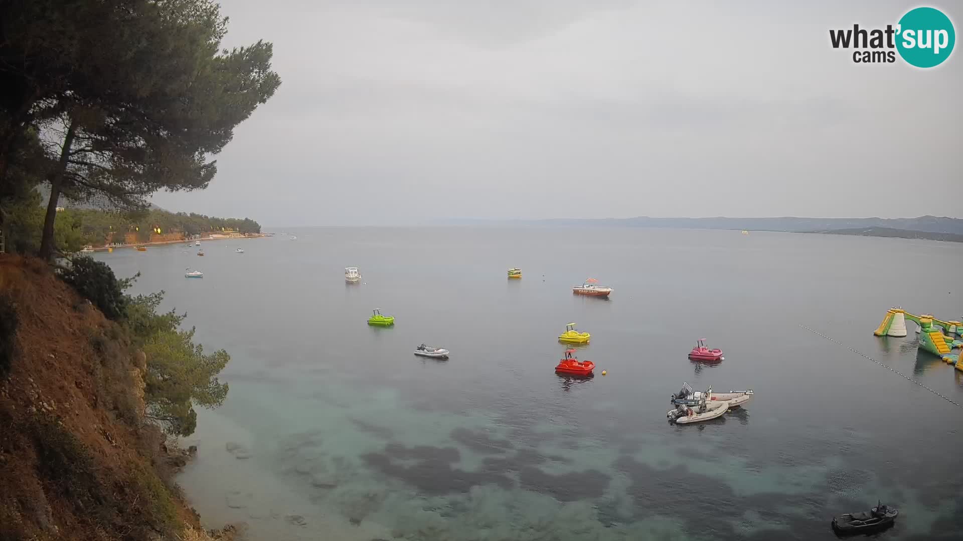 Webcam Spiaggia Potočine Bol – Vista live sulla spiaggia Borak, Isola di Brač