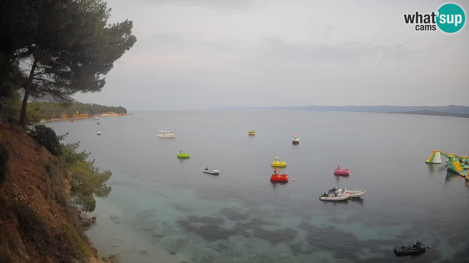 Webcam Spiaggia Potočine Bol – Vista live sulla spiaggia Borak, Isola di Brač