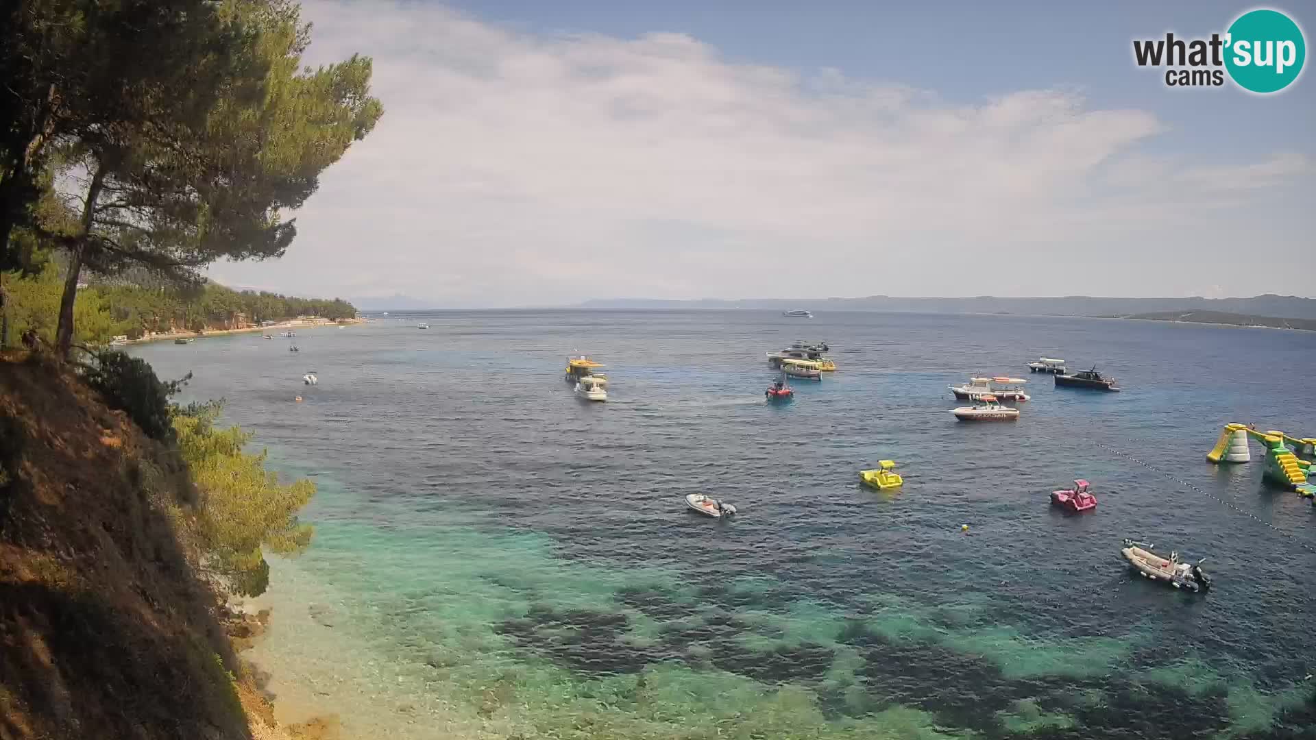 Webcam Spiaggia Potočine Bol – Vista live sulla spiaggia Borak, Isola di Brač