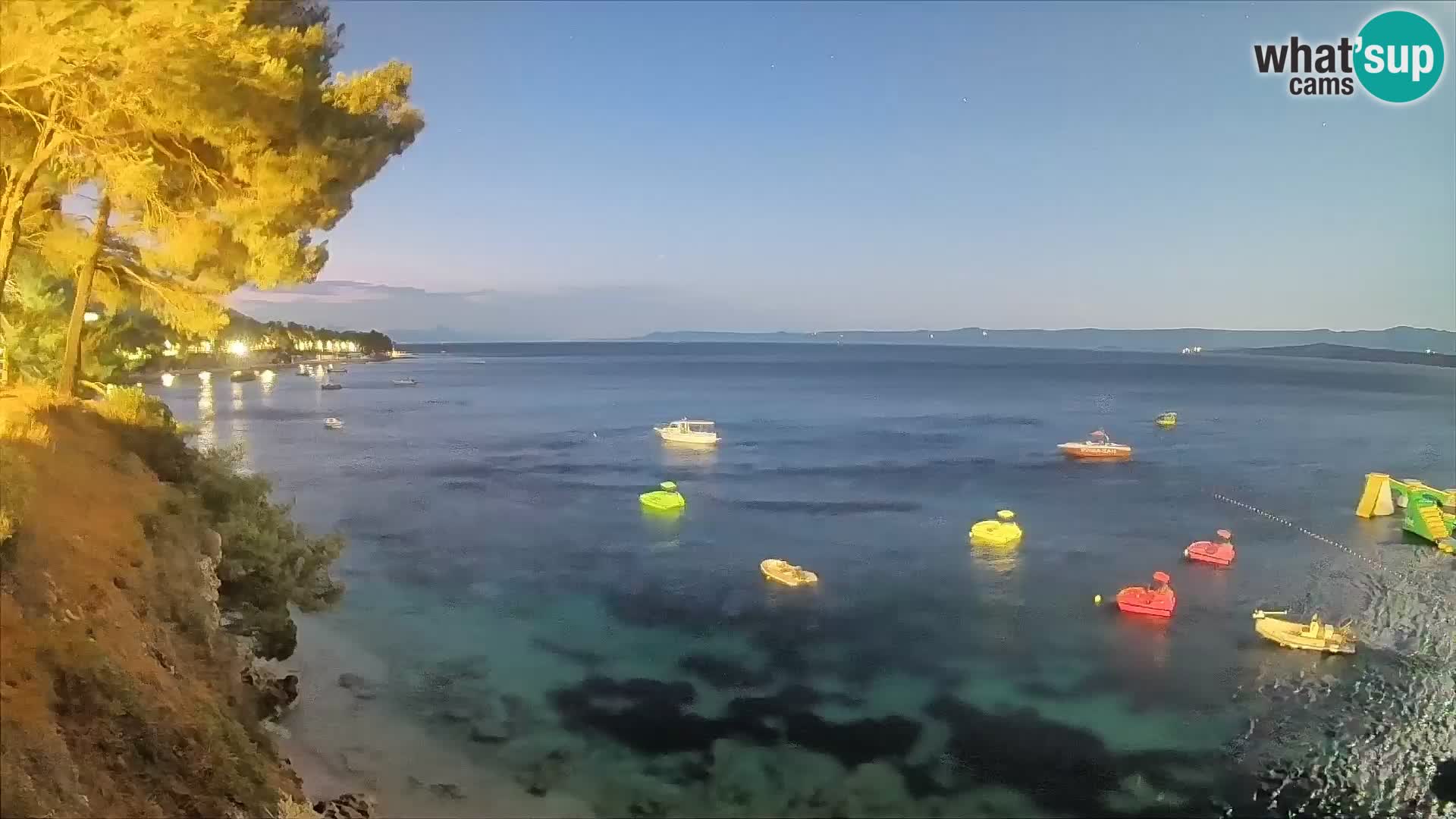 Webcam Spiaggia Potočine Bol – Vista live sulla spiaggia Borak, Isola di Brač
