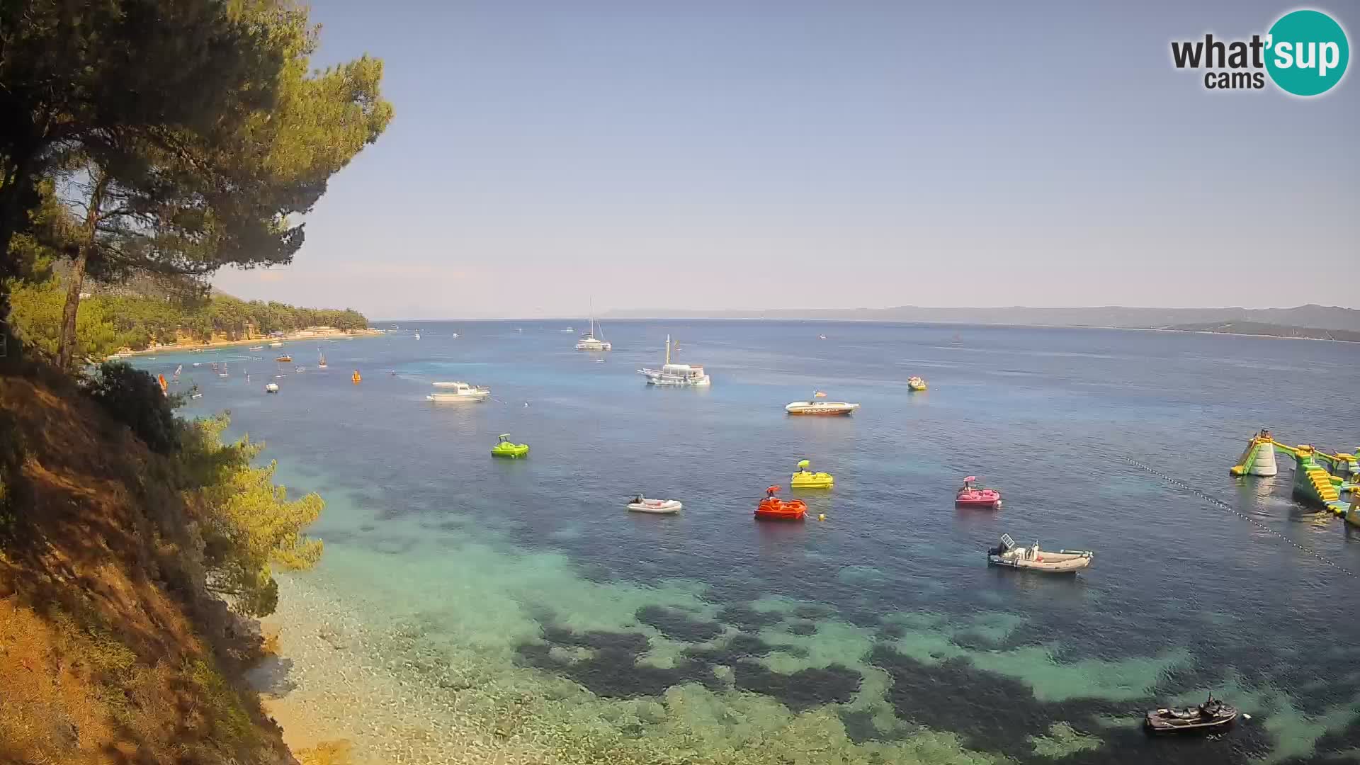 Web kamera Potočine Bol – Pogled uživo na plažu Borak, otok Brač