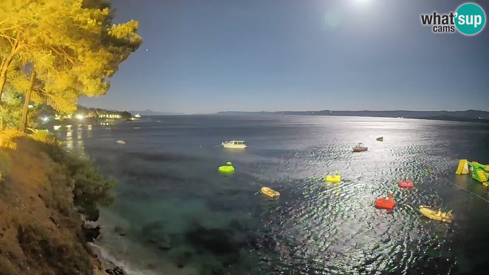 Webcam Spiaggia Potočine Bol – Vista live sulla spiaggia Borak, Isola di Brač