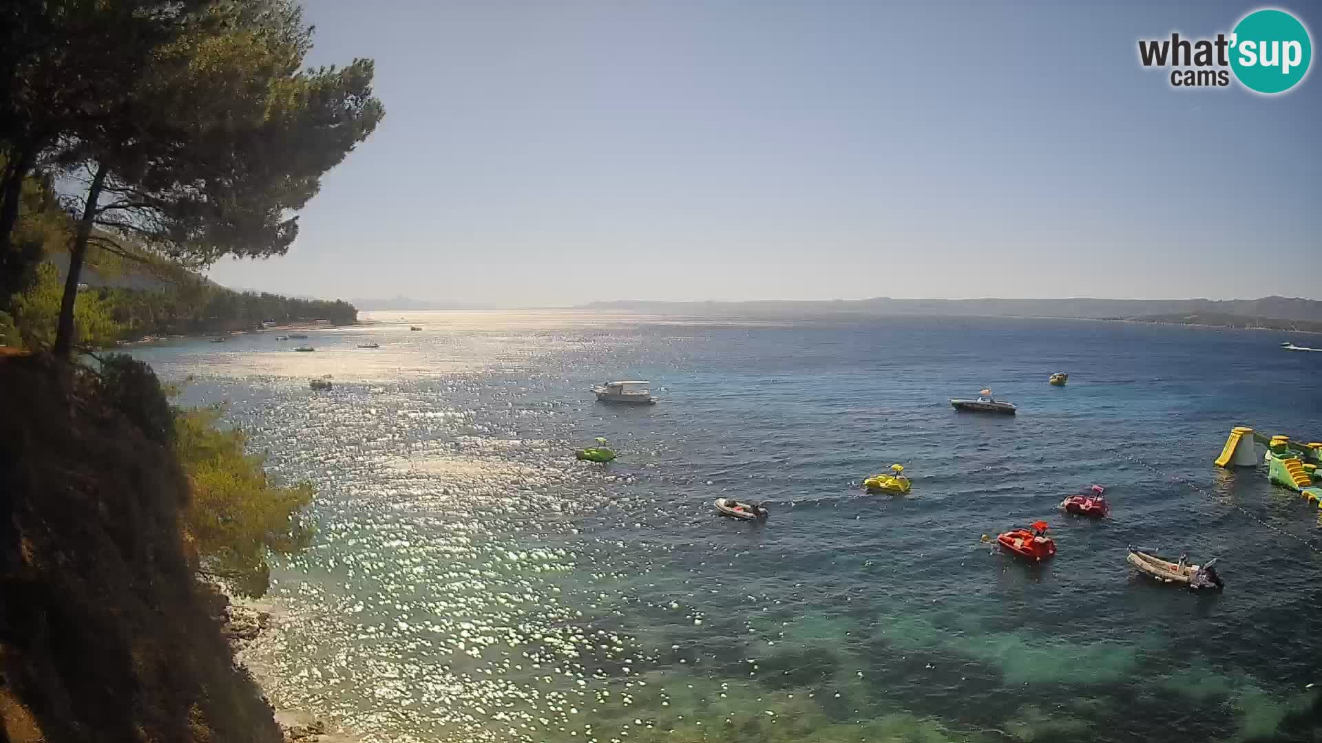 Webcam Spiaggia Potočine Bol – Vista live sulla spiaggia Borak, Isola di Brač