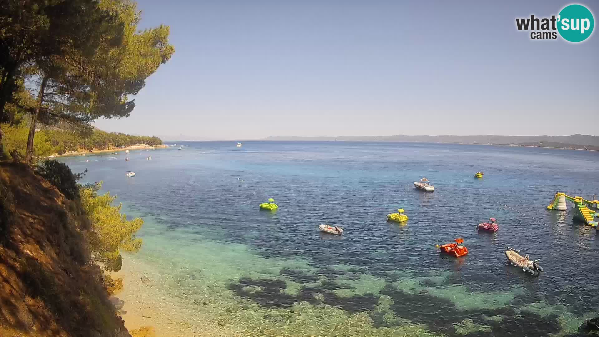 Web kamera Potočine Bol – Pogled uživo na plažu Borak, otok Brač