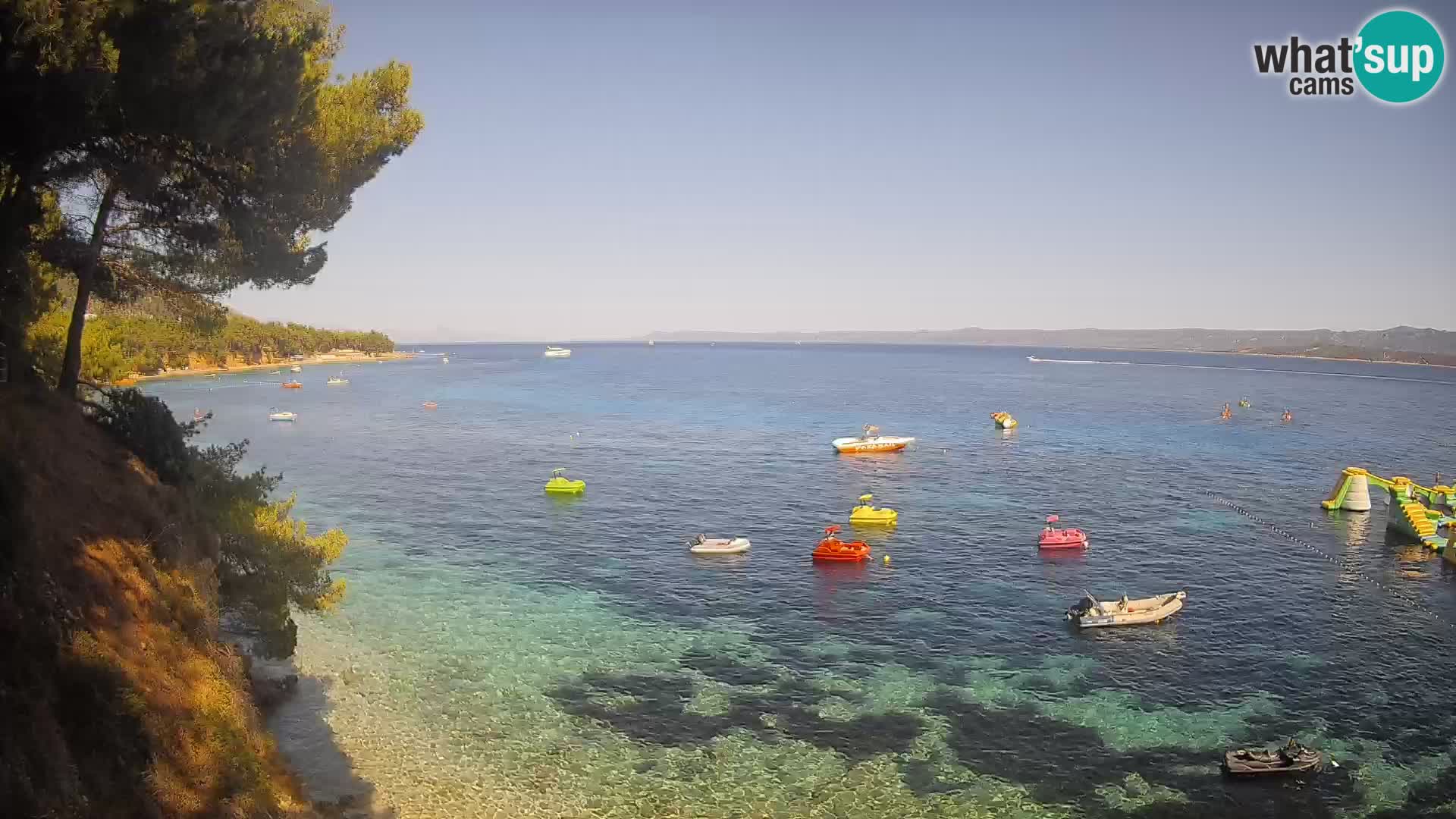 Web kamera Potočine Bol – Pogled uživo na plažu Borak, otok Brač