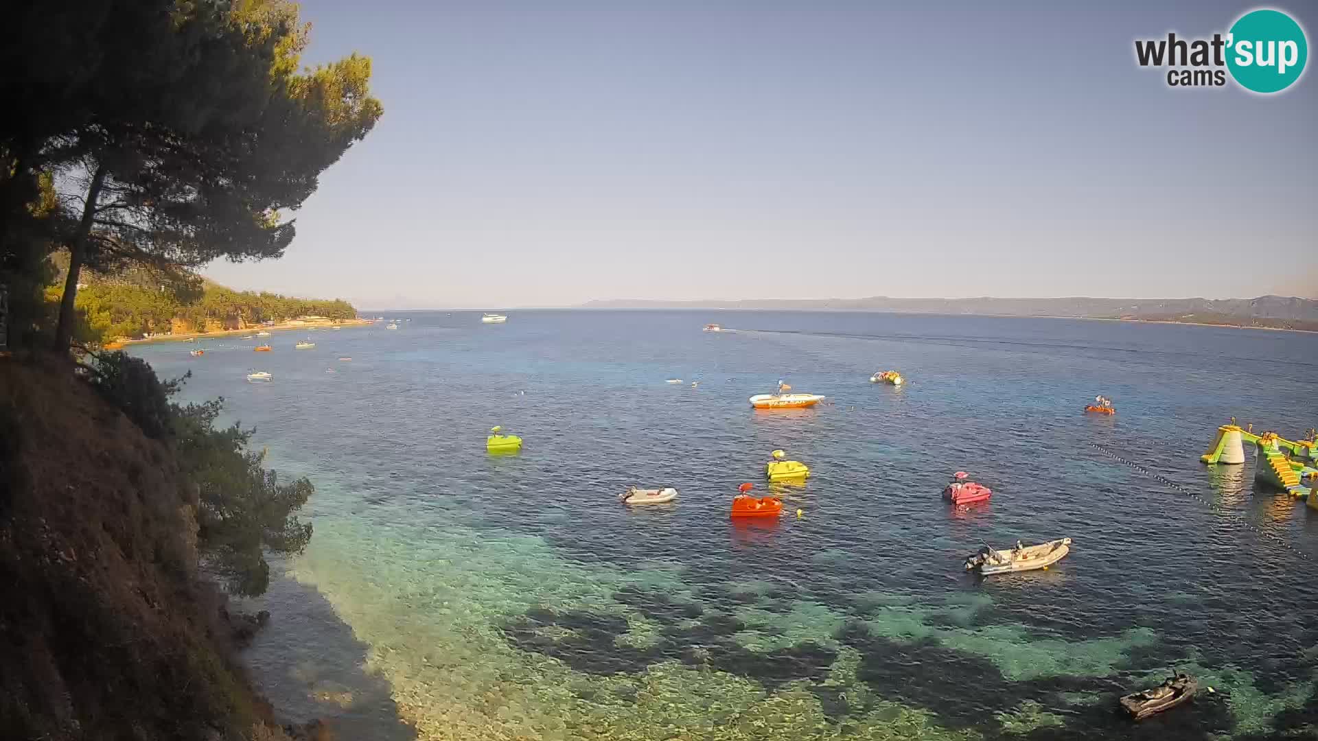 Webcam Spiaggia Potočine Bol – Vista live sulla spiaggia Borak, Isola di Brač
