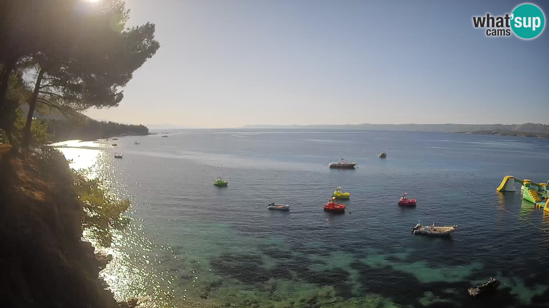 Webcam Spiaggia Potočine Bol – Vista live sulla spiaggia Borak, Isola di Brač