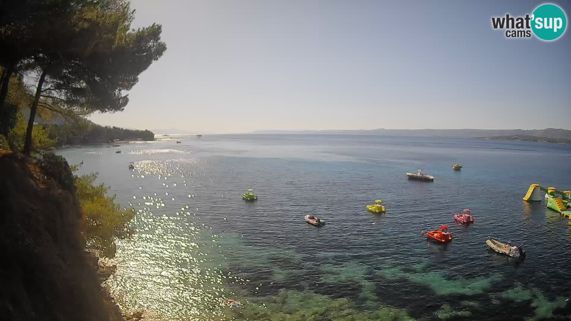 Webcam Spiaggia Potočine Bol – Vista live sulla spiaggia Borak, Isola di Brač