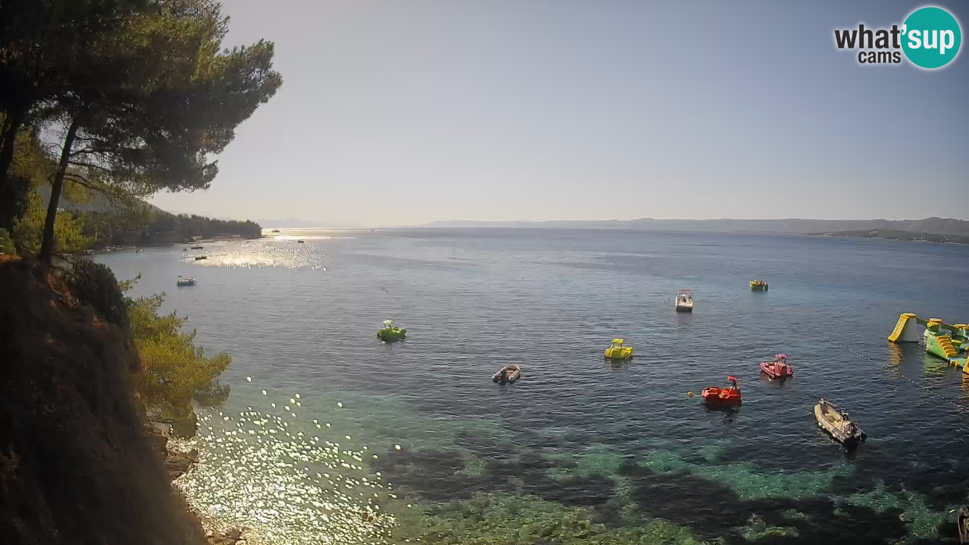 Webcam Spiaggia Potočine Bol – Vista live sulla spiaggia Borak, Isola di Brač