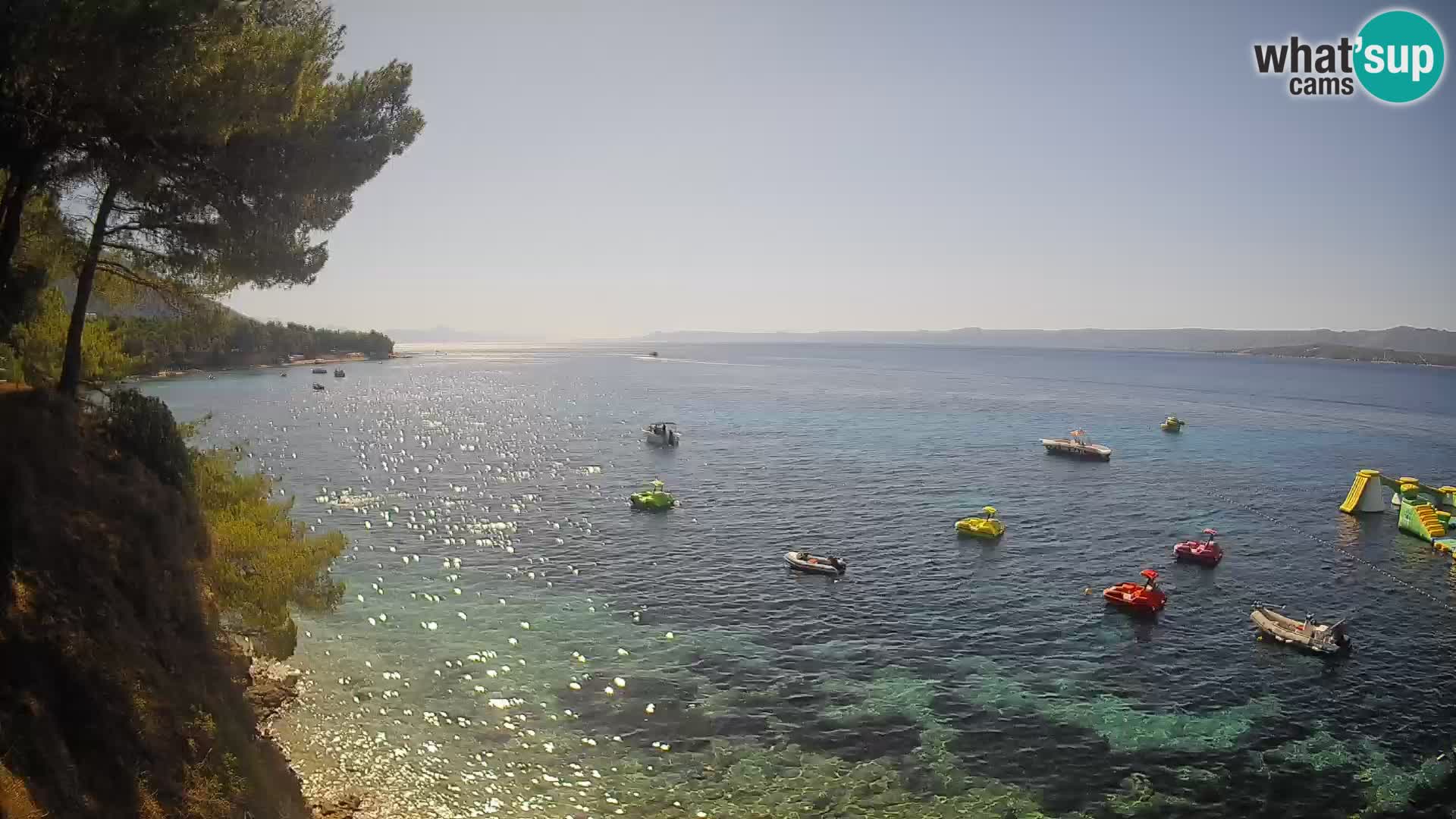 Webcam Spiaggia Potočine Bol – Vista live sulla spiaggia Borak, Isola di Brač