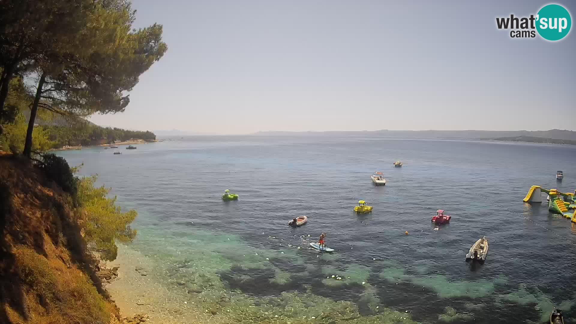 Webcam Spiaggia Potočine Bol – Vista live sulla spiaggia Borak, Isola di Brač