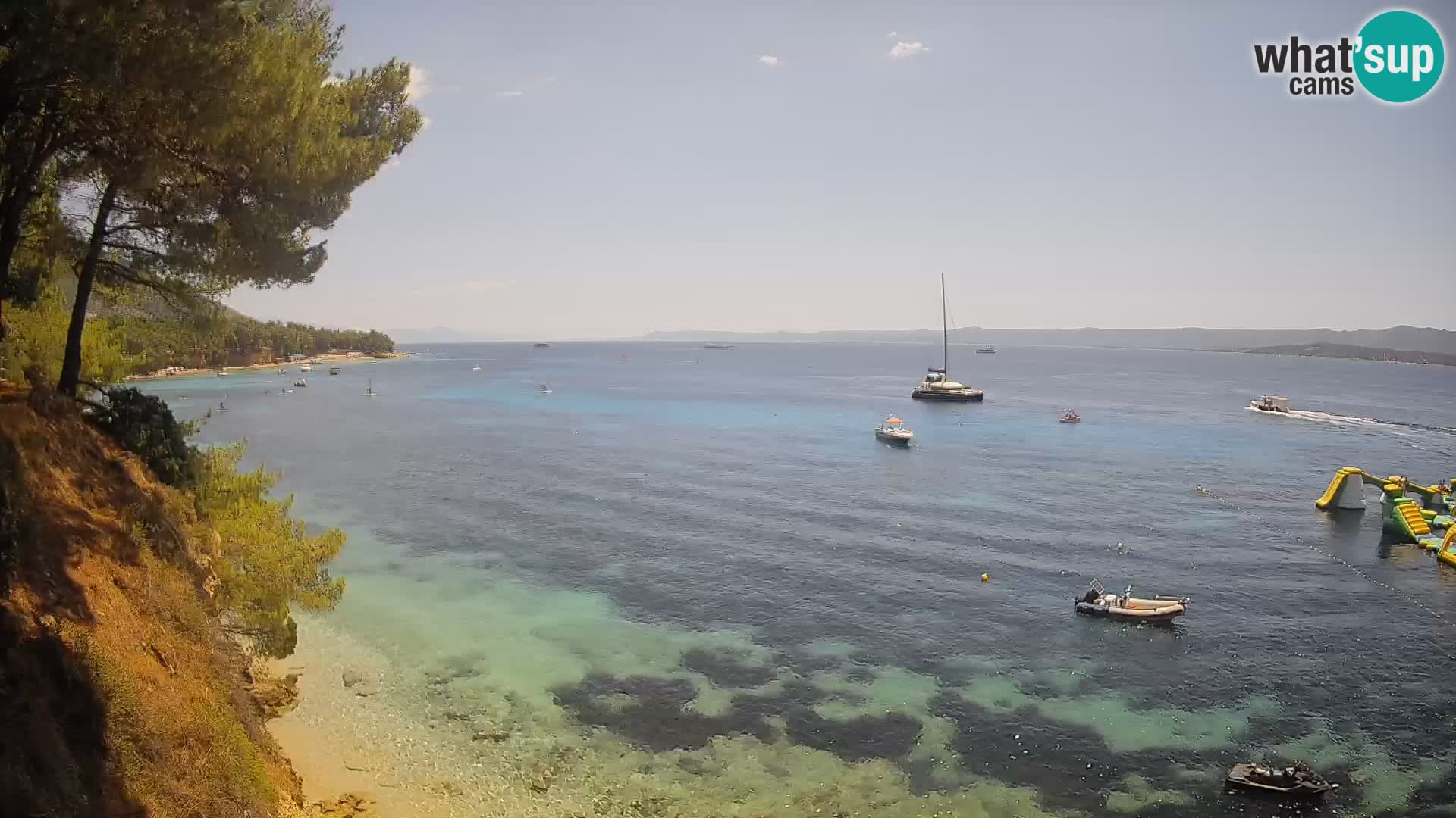 Webcam Spiaggia Potočine Bol – Vista live sulla spiaggia Borak, Isola di Brač