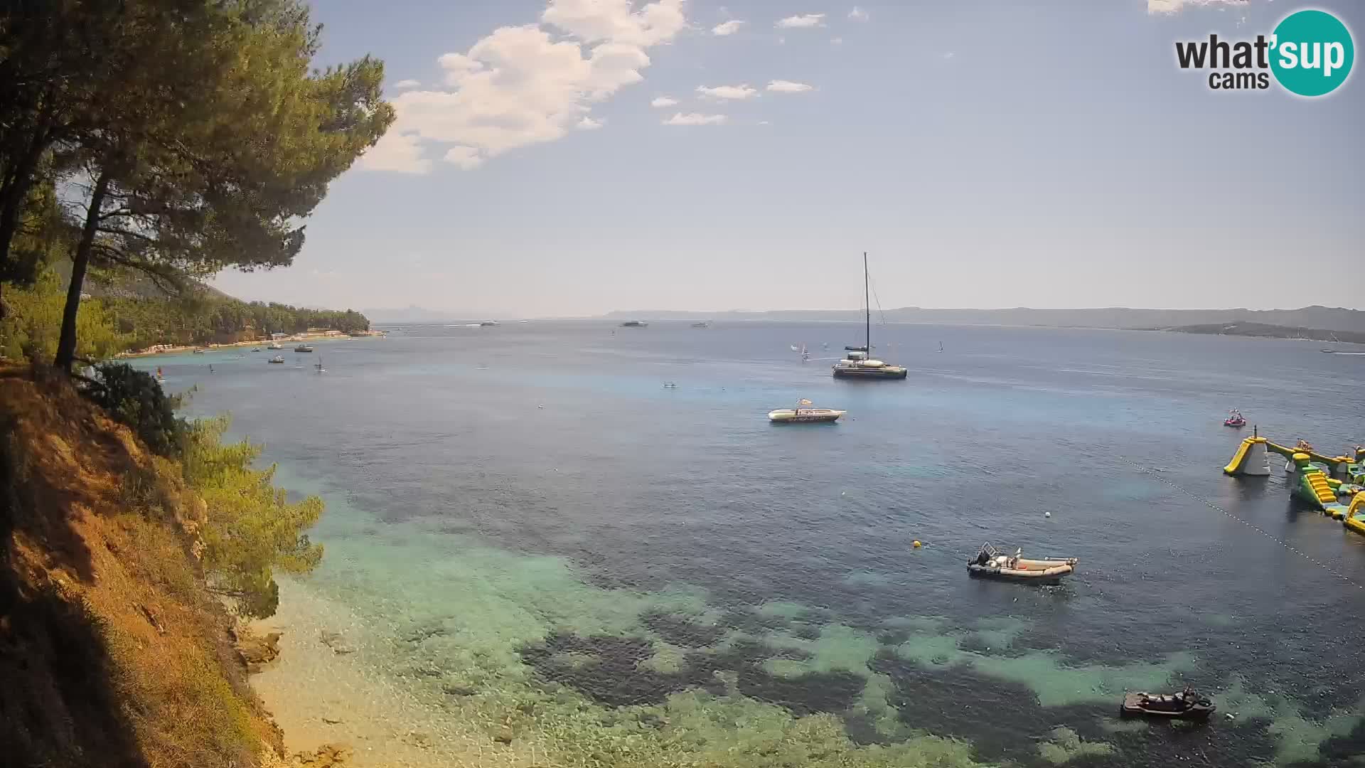 Web kamera Potočine Bol – Pogled uživo na plažu Borak, otok Brač