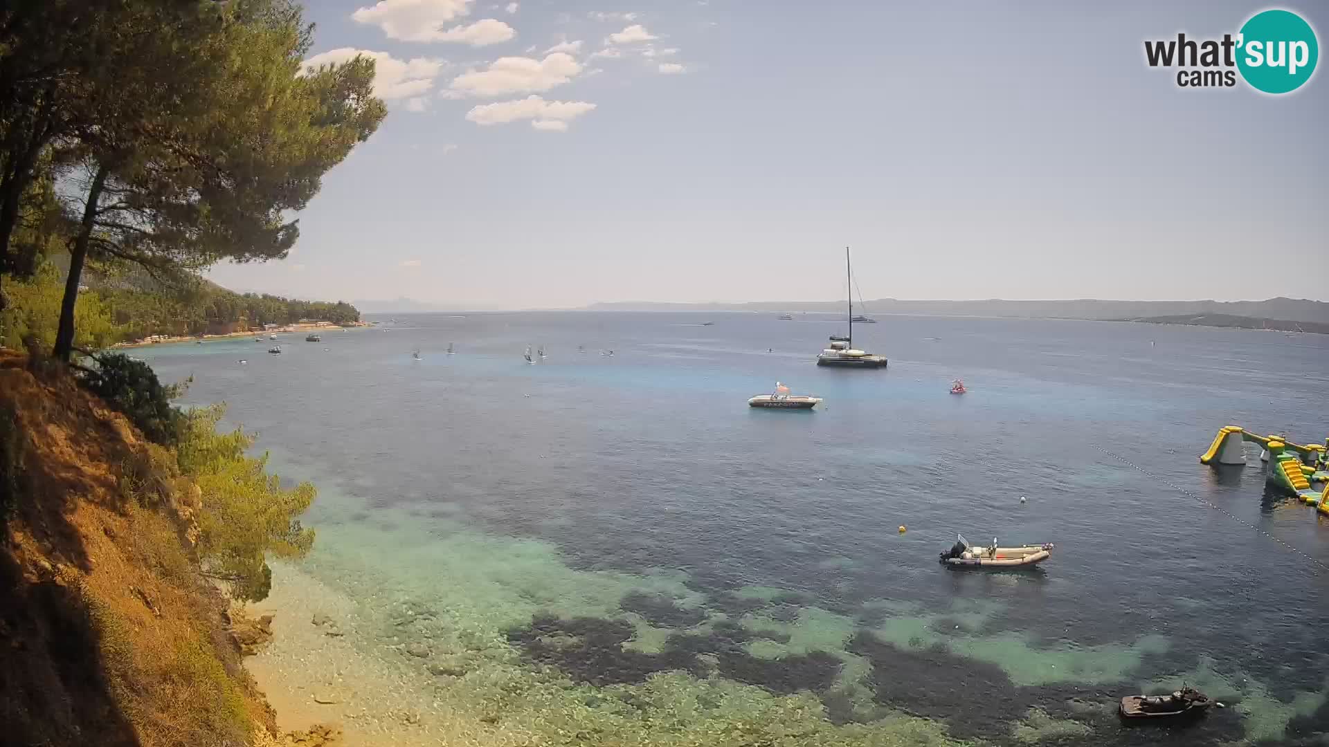 Webcam Spiaggia Potočine Bol – Vista live sulla spiaggia Borak, Isola di Brač