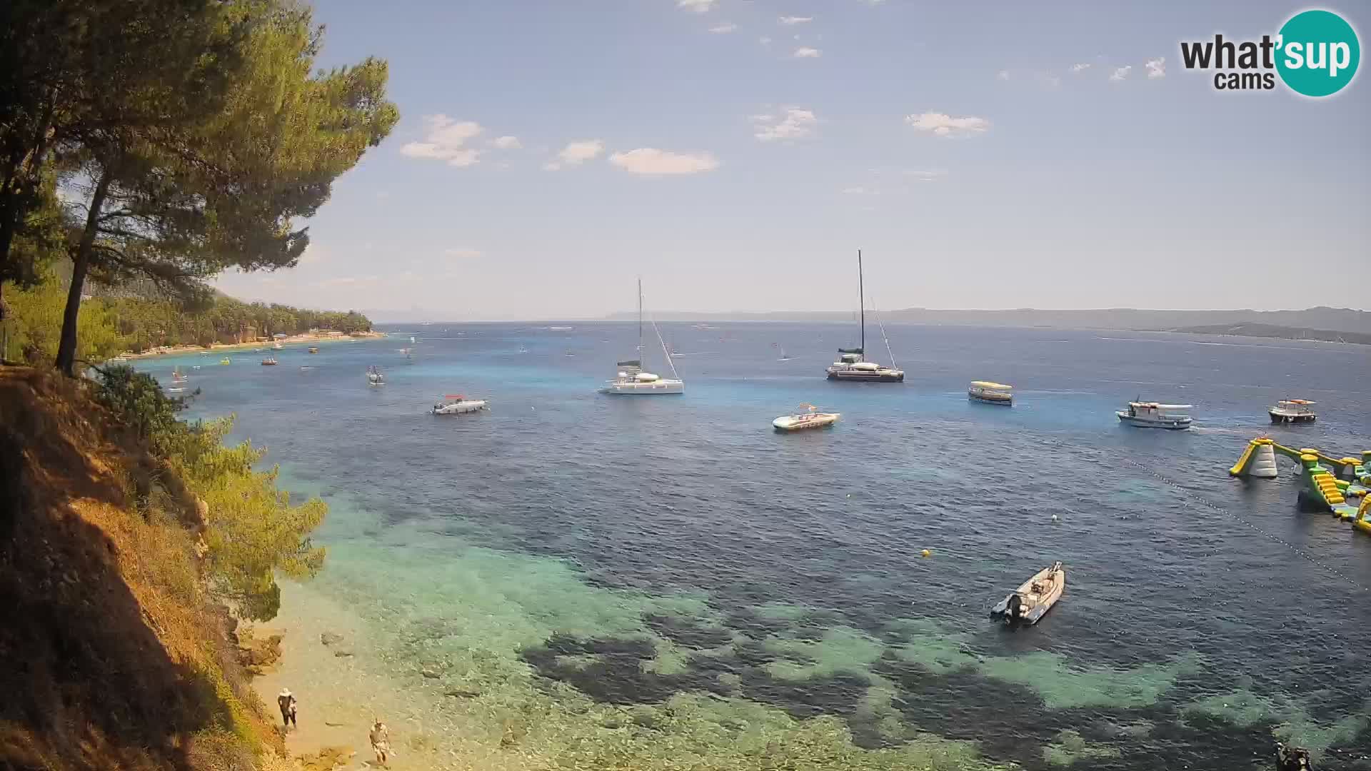 Webcam Spiaggia Potočine Bol – Vista live sulla spiaggia Borak, Isola di Brač