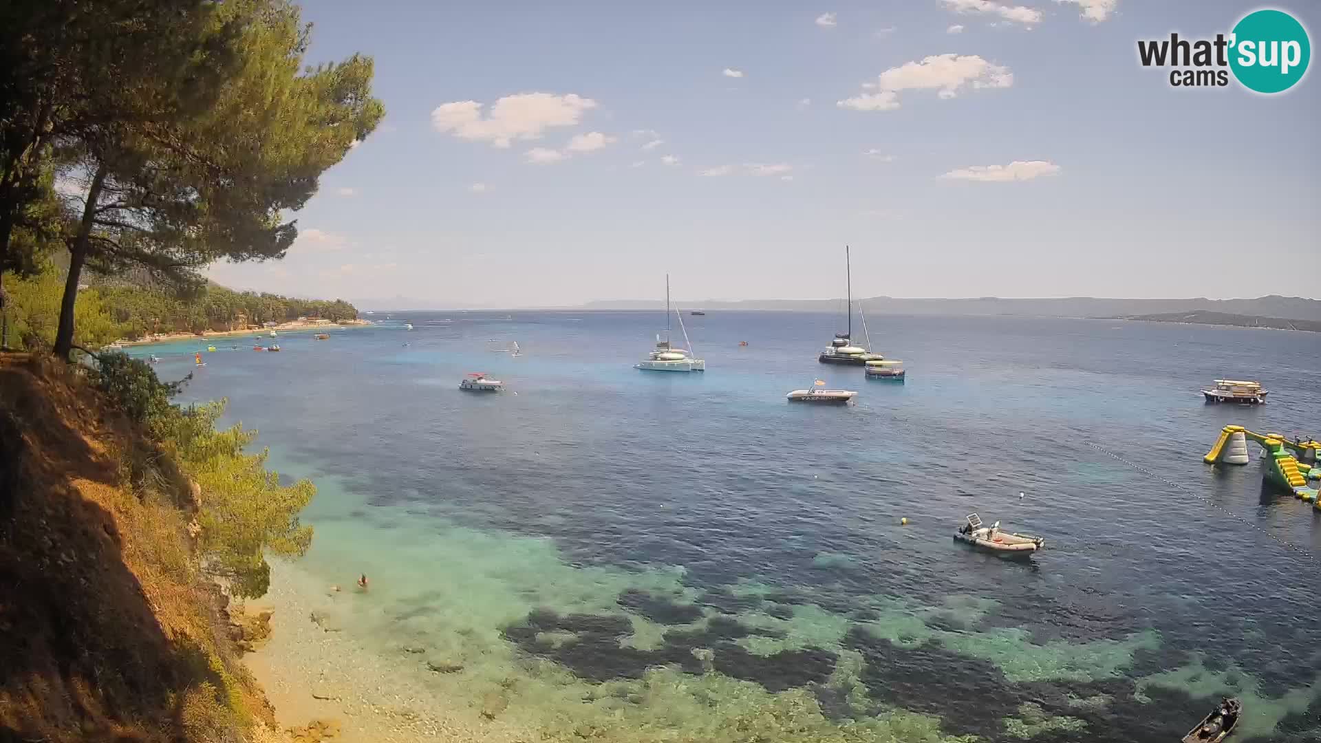 Web kamera Potočine Bol – Pogled uživo na plažu Borak, otok Brač