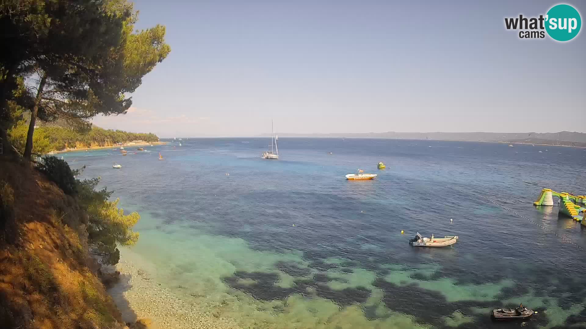 Web kamera Potočine Bol – Pogled uživo na plažu Borak, otok Brač