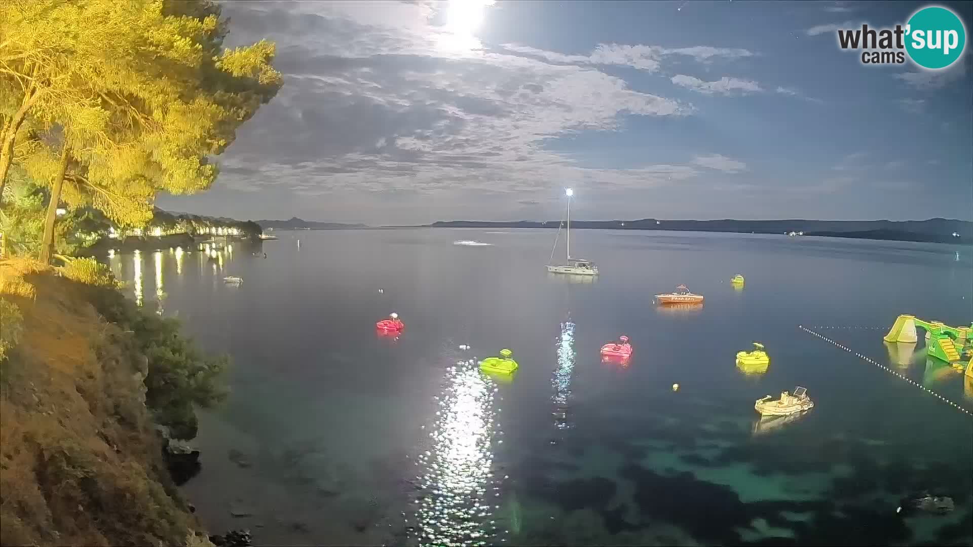 Webcam Spiaggia Potočine Bol – Vista live sulla spiaggia Borak, Isola di Brač