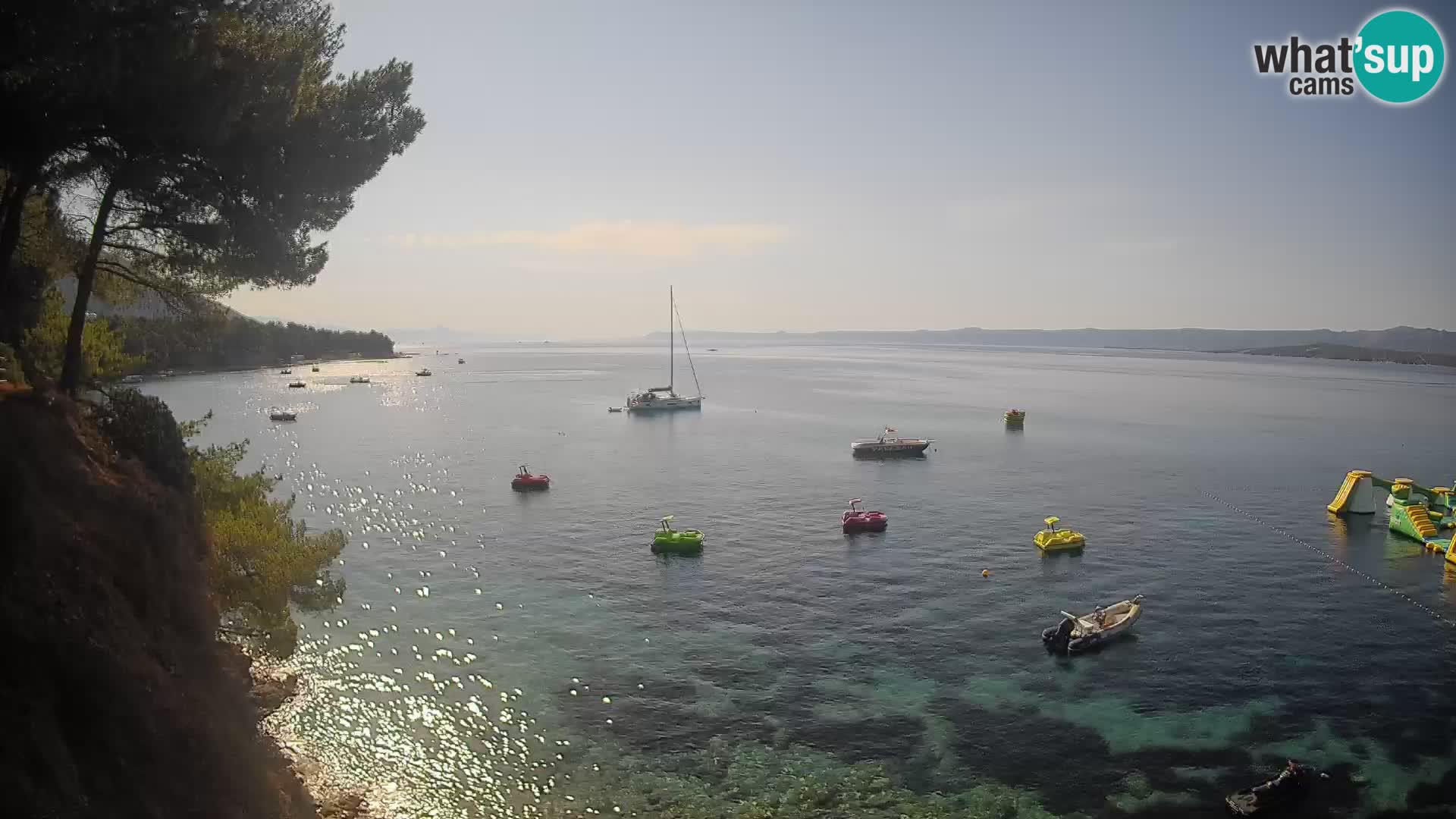 Webcam Spiaggia Potočine Bol – Vista live sulla spiaggia Borak, Isola di Brač