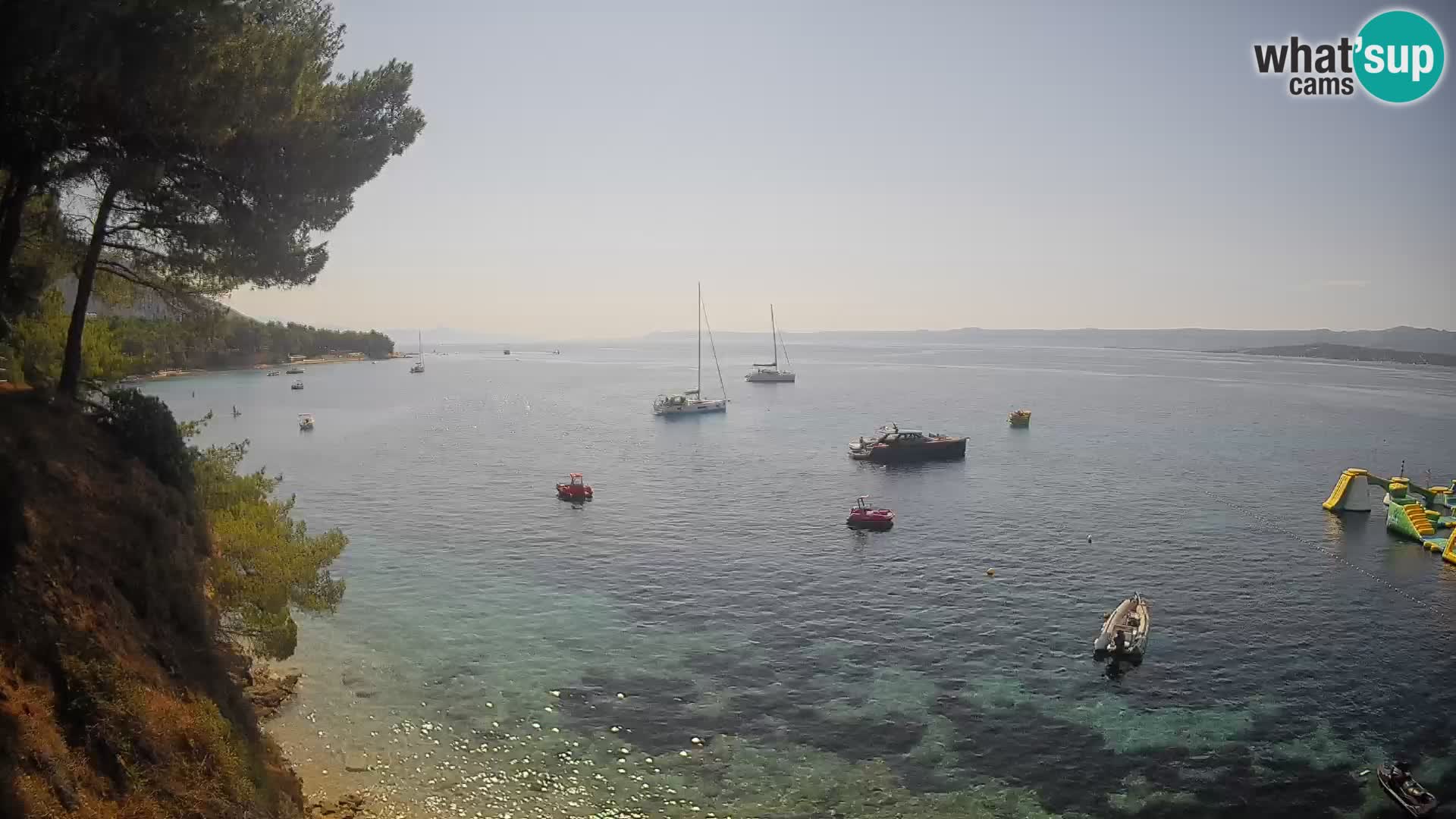 Webcam Spiaggia Potočine Bol – Vista live sulla spiaggia Borak, Isola di Brač