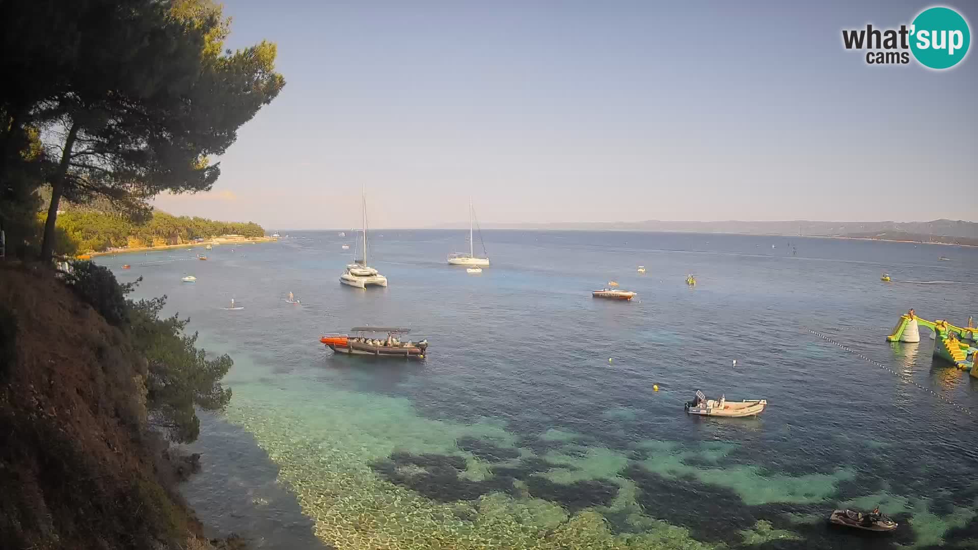 Web kamera Potočine Bol – Pogled uživo na plažu Borak, otok Brač