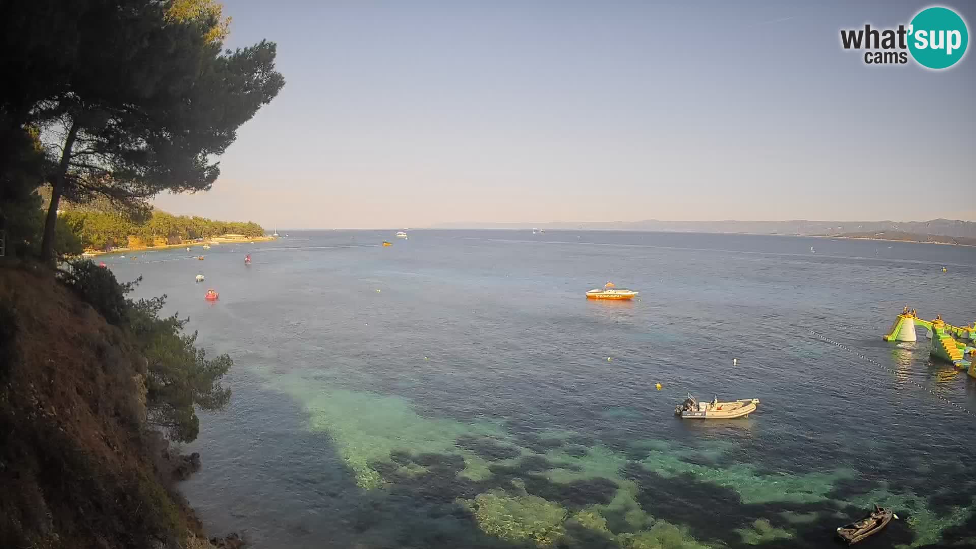 Webcam Spiaggia Potočine Bol – Vista live sulla spiaggia Borak, Isola di Brač