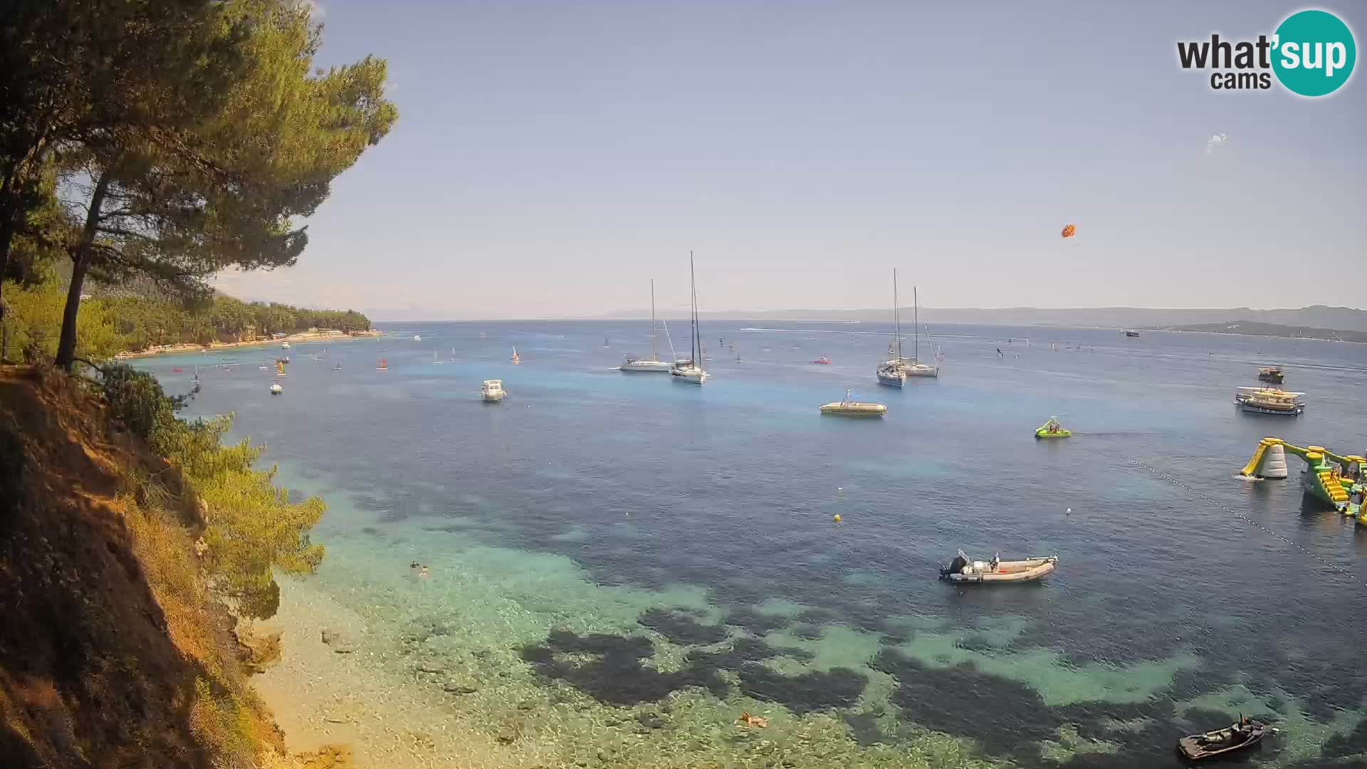 Webcam Spiaggia Potočine Bol – Vista live sulla spiaggia Borak, Isola di Brač