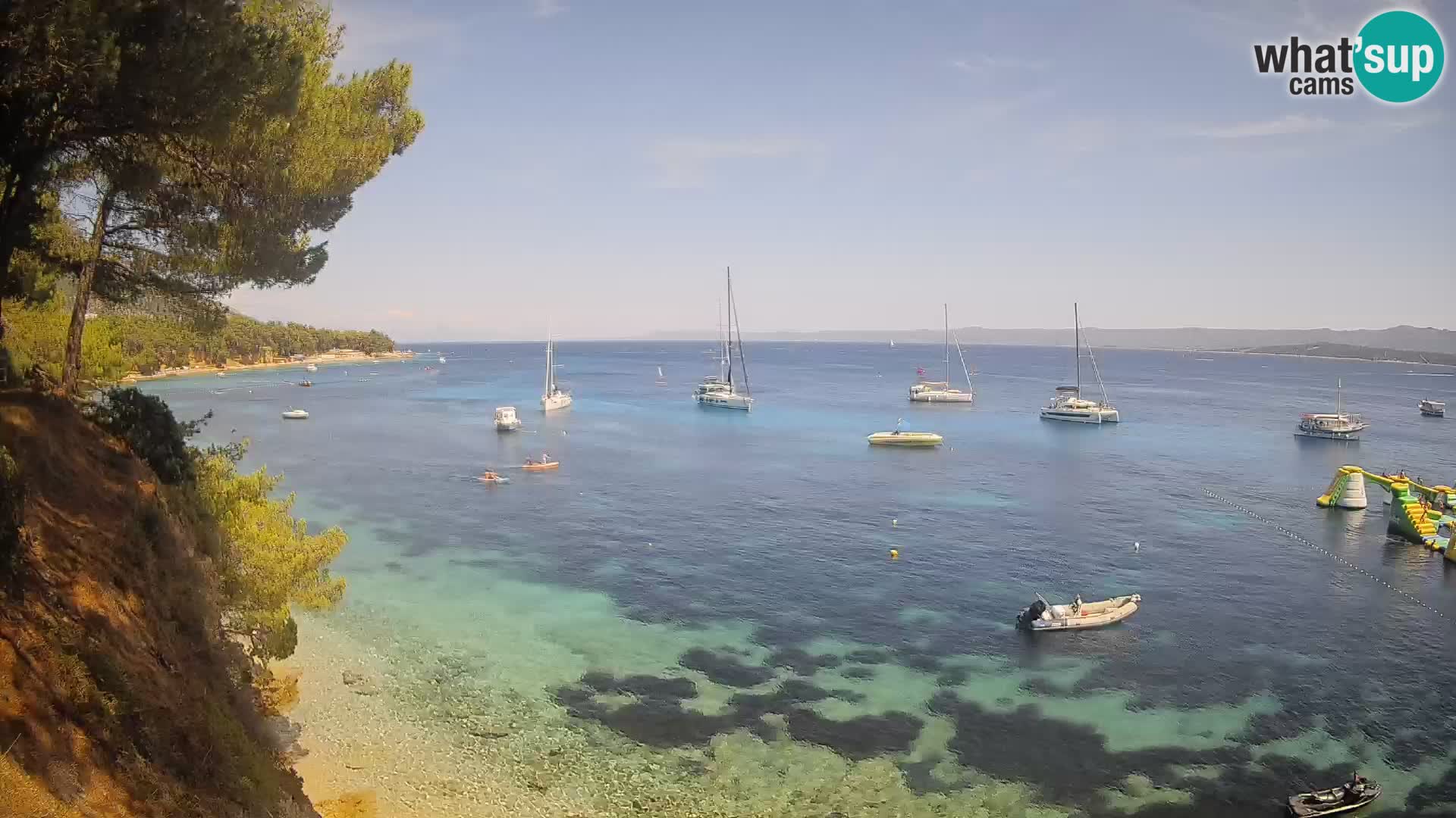 Web kamera Potočine Bol – Pogled uživo na plažu Borak, otok Brač