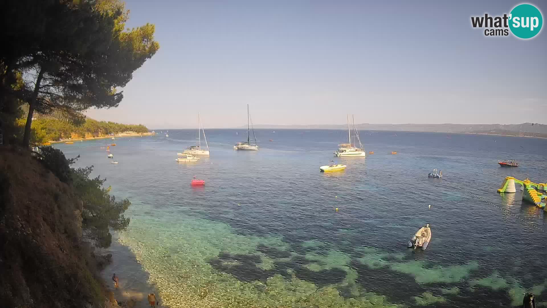 Webcam Spiaggia Potočine Bol – Vista live sulla spiaggia Borak, Isola di Brač