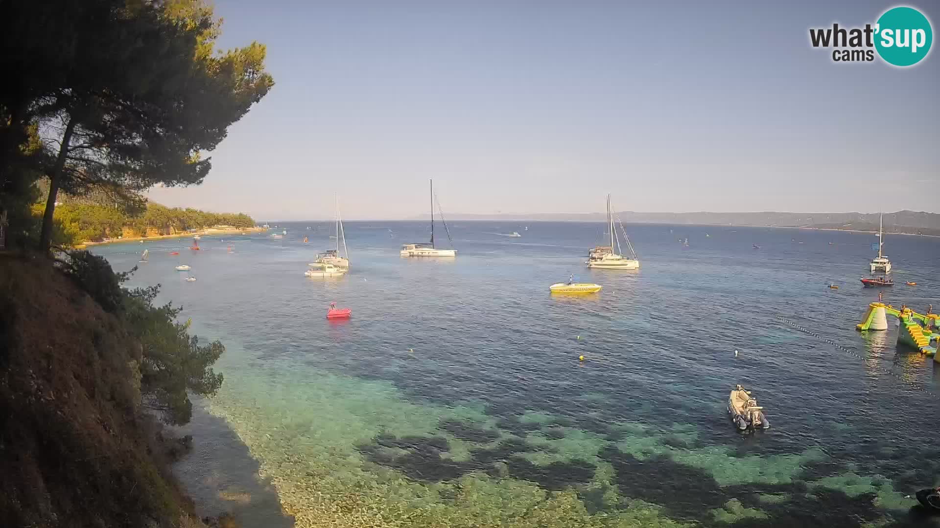 Webcam Spiaggia Potočine Bol – Vista live sulla spiaggia Borak, Isola di Brač