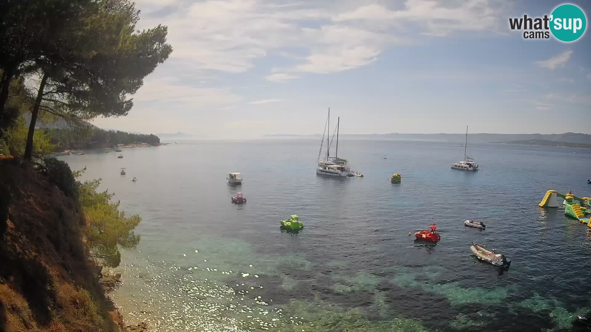Webcam Spiaggia Potočine Bol – Vista live sulla spiaggia Borak, Isola di Brač