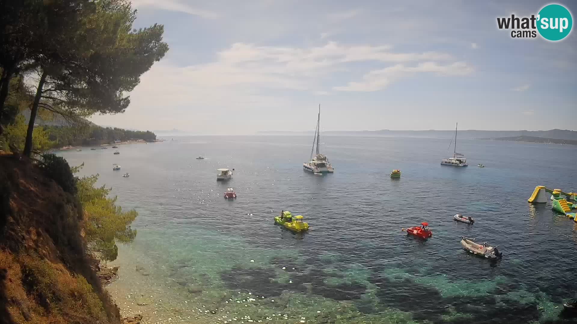Webcam Spiaggia Potočine Bol – Vista live sulla spiaggia Borak, Isola di Brač