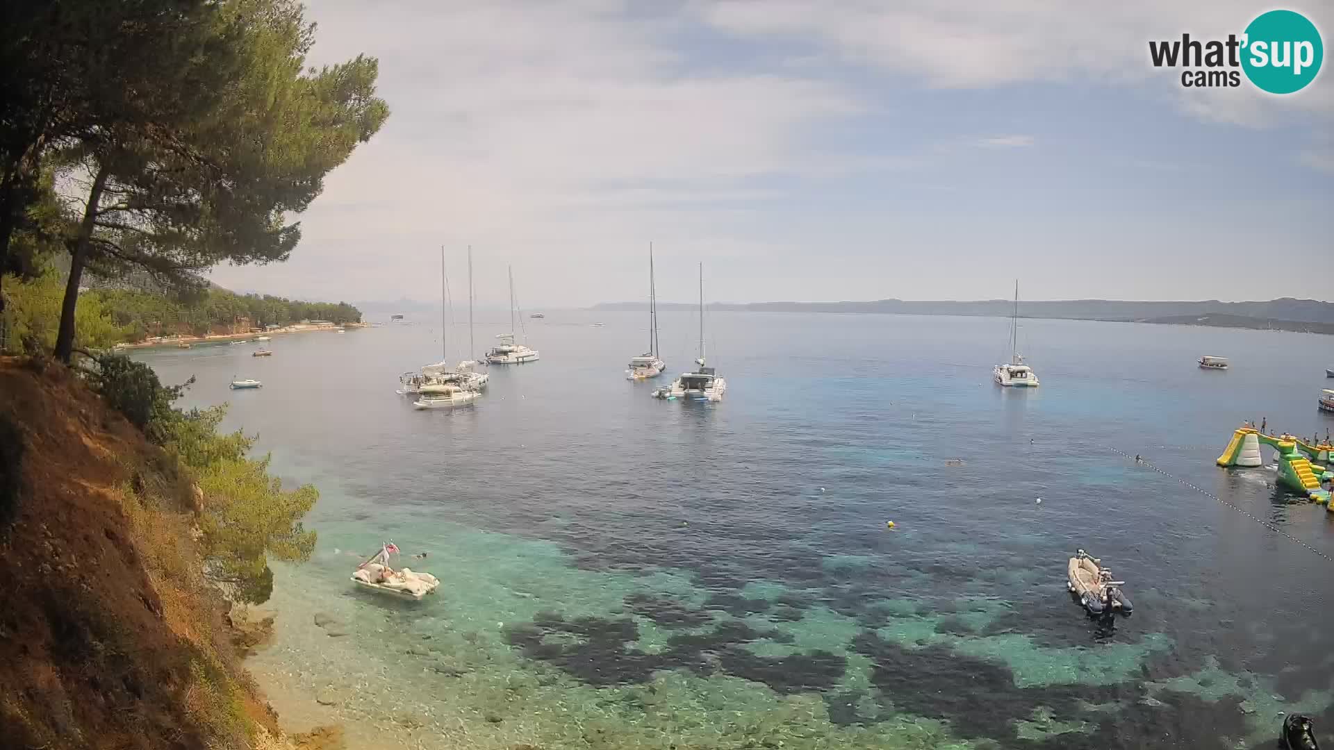 Webcam Spiaggia Potočine Bol – Vista live sulla spiaggia Borak, Isola di Brač