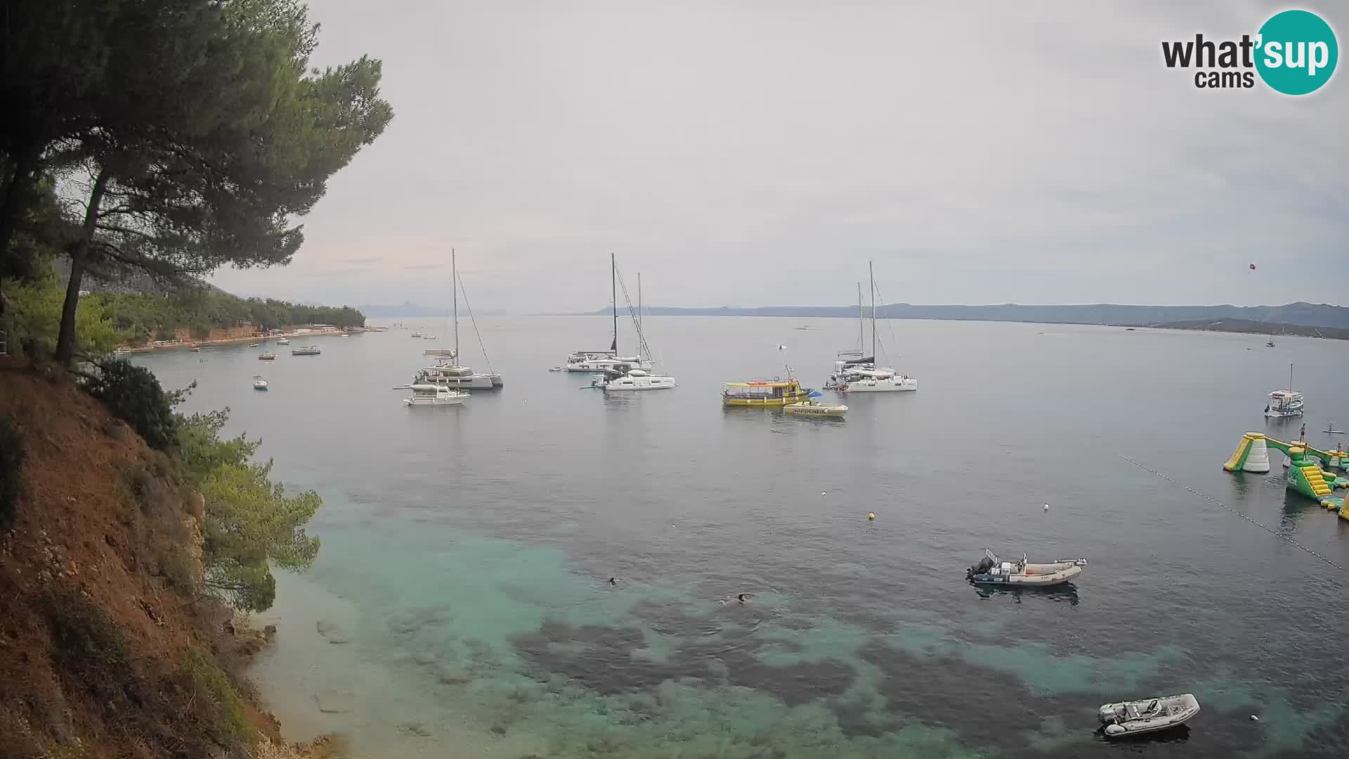 Webcam Spiaggia Potočine Bol – Vista live sulla spiaggia Borak, Isola di Brač