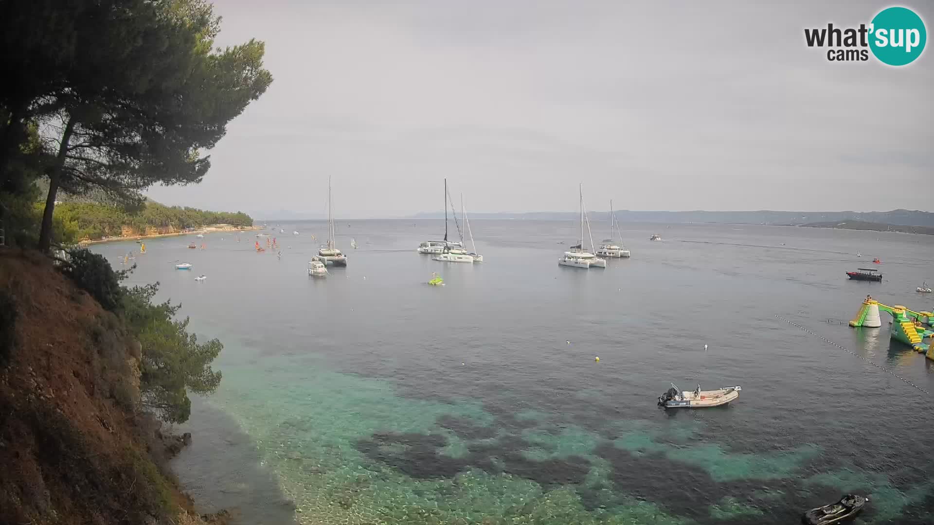 Web kamera Potočine Bol – Pogled uživo na plažu Borak, otok Brač
