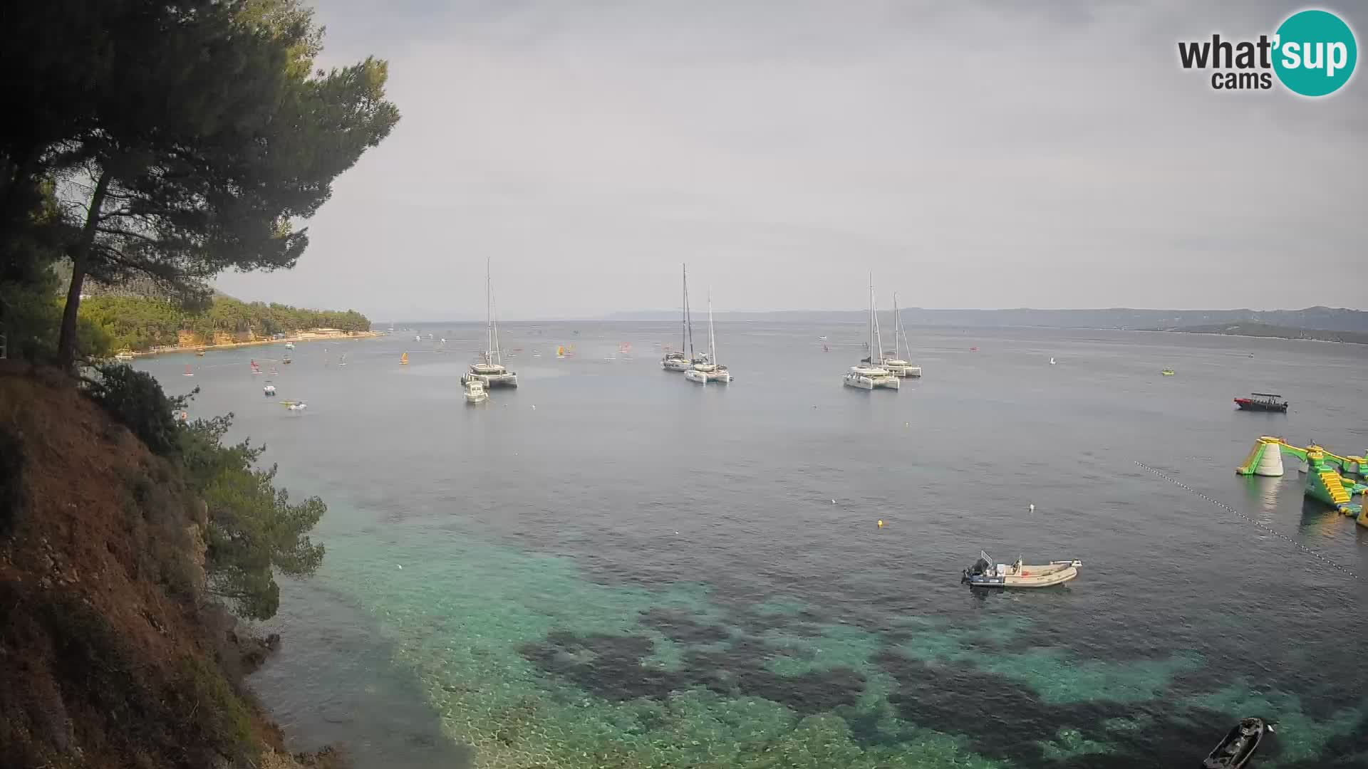 Webcam Spiaggia Potočine Bol – Vista live sulla spiaggia Borak, Isola di Brač