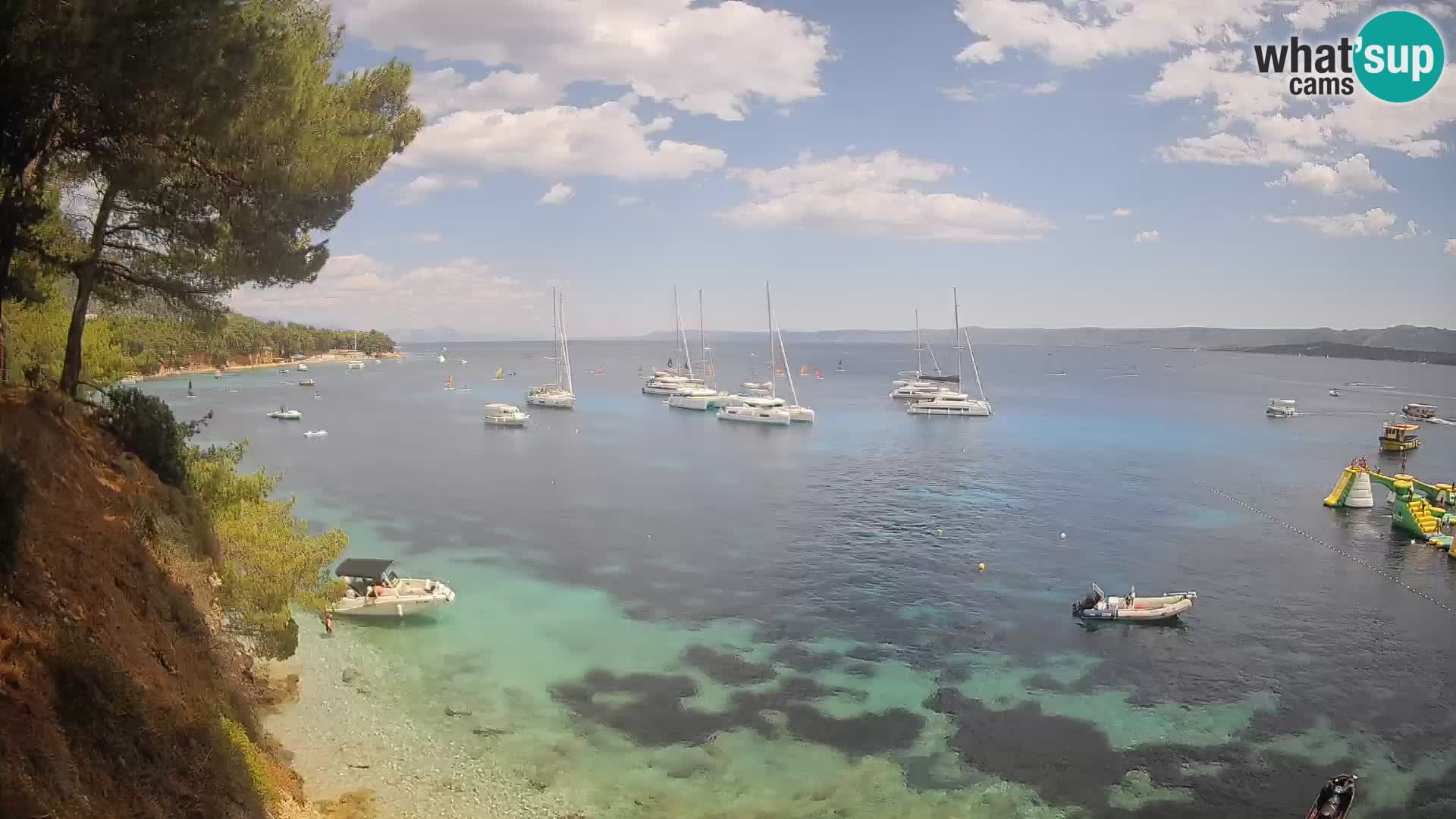 Webcam Spiaggia Potočine Bol – Vista live sulla spiaggia Borak, Isola di Brač