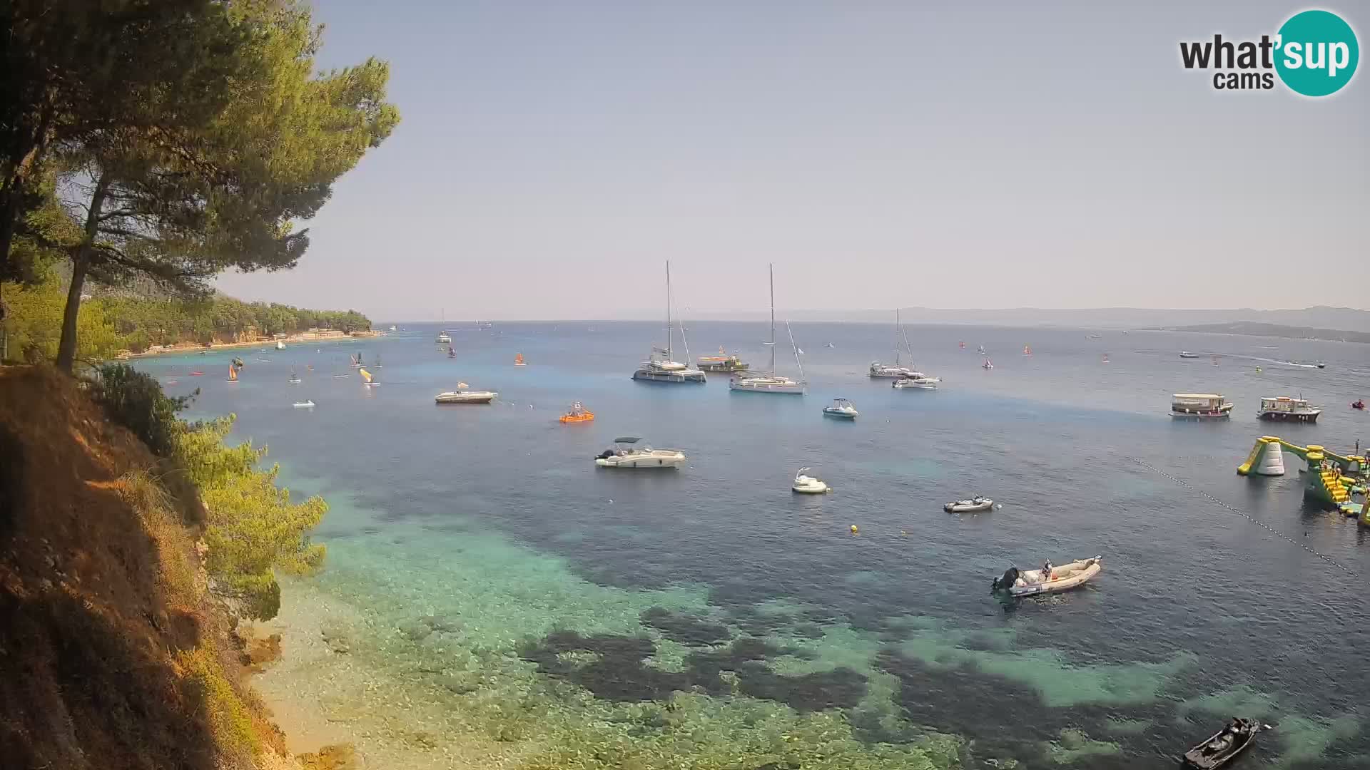 Web kamera Potočine Bol – Pogled uživo na plažu Borak, otok Brač