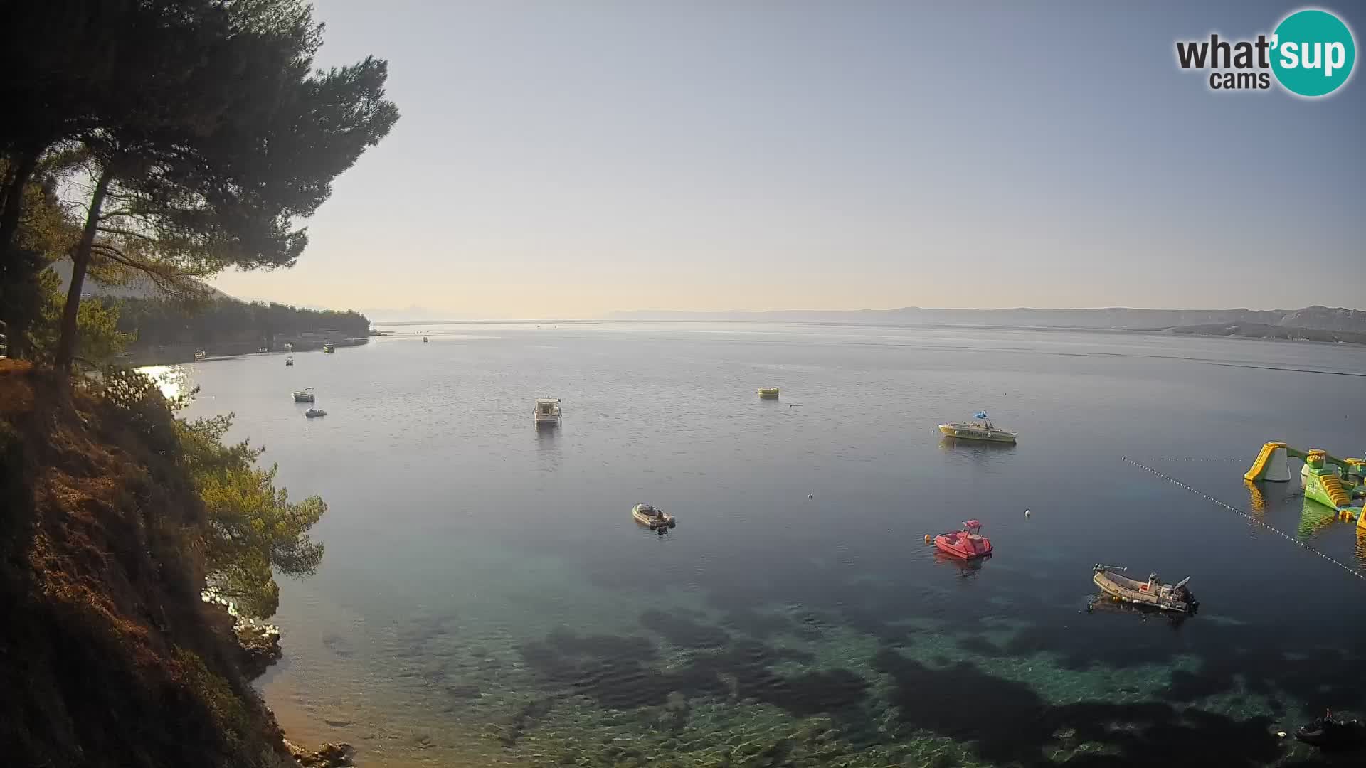 Webcam Spiaggia Potočine Bol – Vista live sulla spiaggia Borak, Isola di Brač
