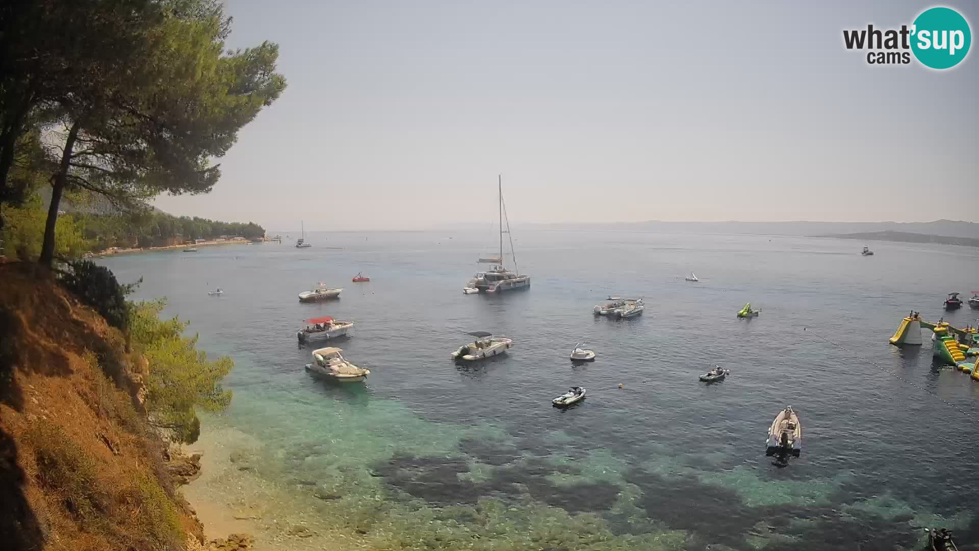 Webcam Spiaggia Potočine Bol – Vista live sulla spiaggia Borak, Isola di Brač