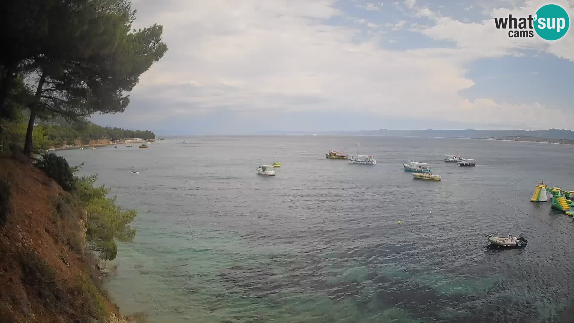 Webcam Spiaggia Potočine Bol – Vista live sulla spiaggia Borak, Isola di Brač