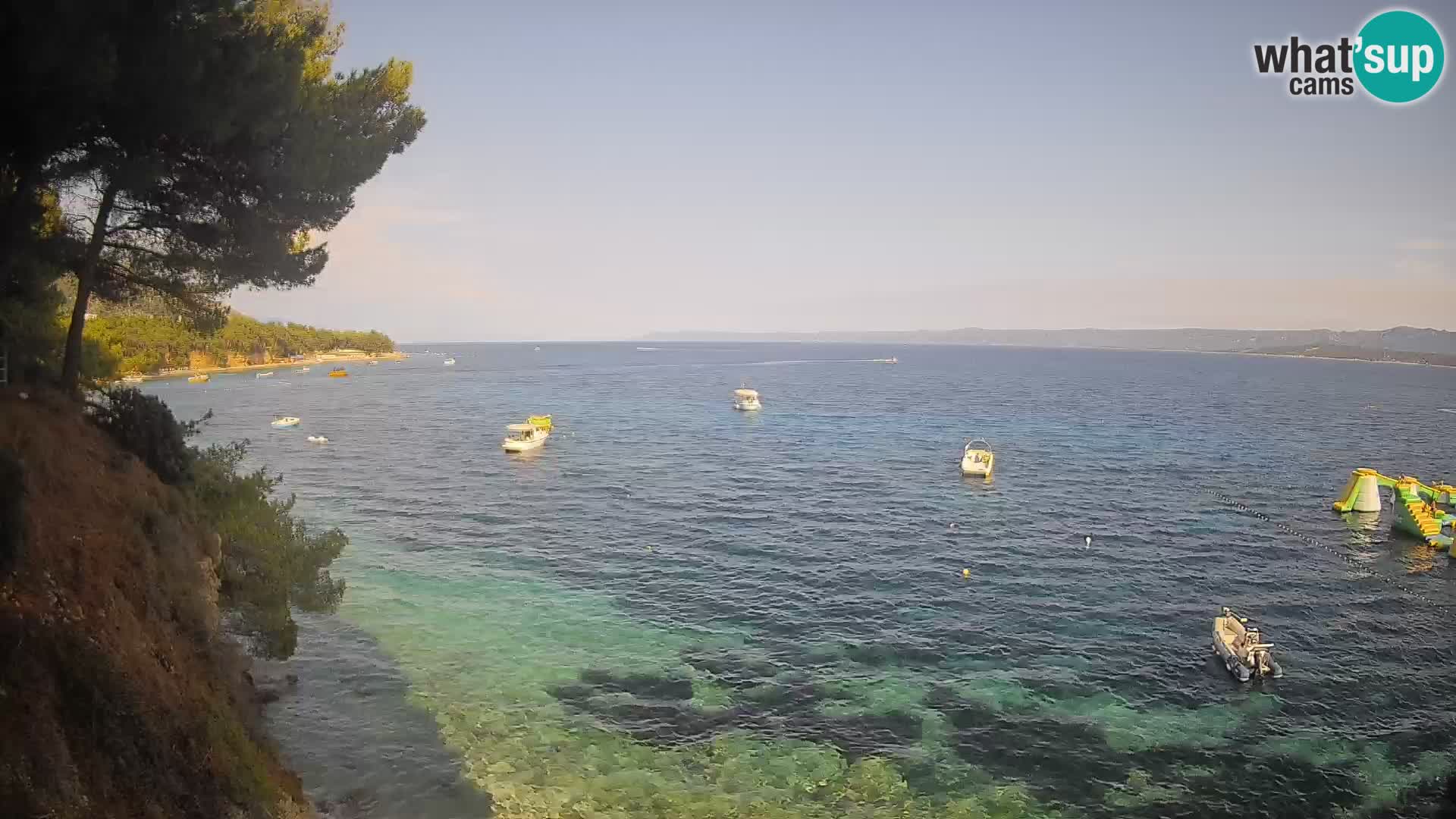 Webcam Spiaggia Potočine Bol – Vista live sulla spiaggia Borak, Isola di Brač