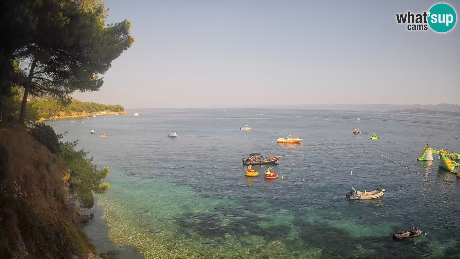 Webcam Spiaggia Potočine Bol – Vista live sulla spiaggia Borak, Isola di Brač