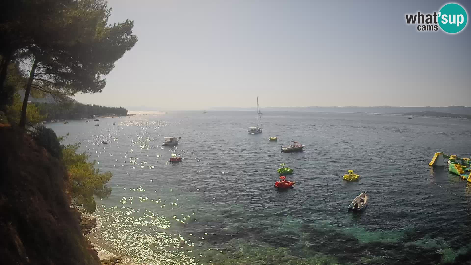 Web kamera Potočine Bol – Pogled uživo na plažu Borak, otok Brač