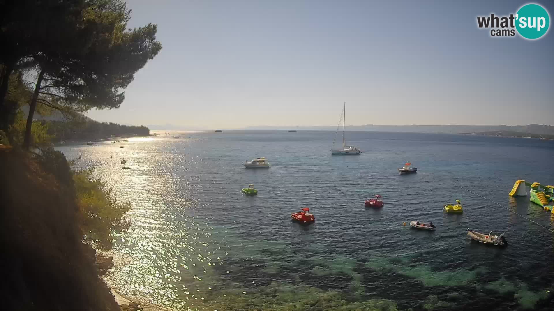 Webcam Spiaggia Potočine Bol – Vista live sulla spiaggia Borak, Isola di Brač