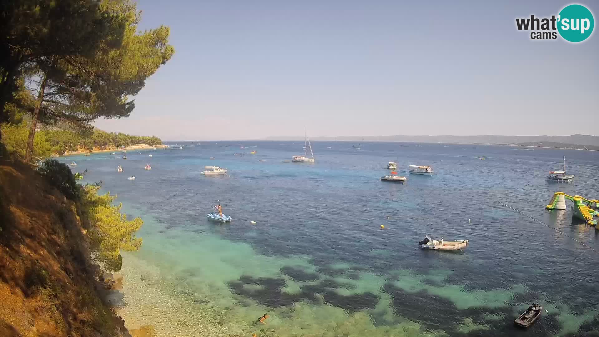Web kamera Potočine Bol – Pogled uživo na plažu Borak, otok Brač