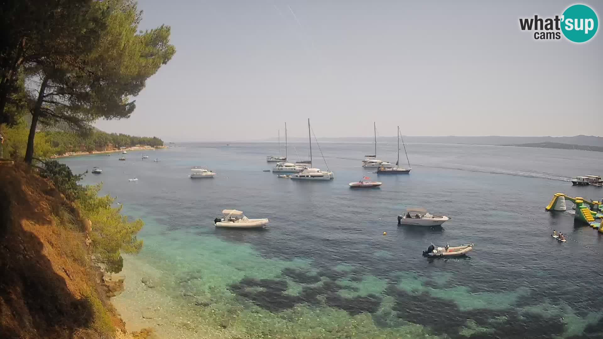 Web kamera Potočine Bol – Pogled uživo na plažu Borak, otok Brač