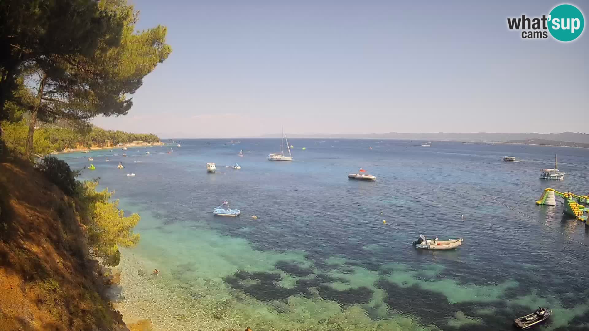 Web kamera Potočine Bol – Pogled uživo na plažu Borak, otok Brač