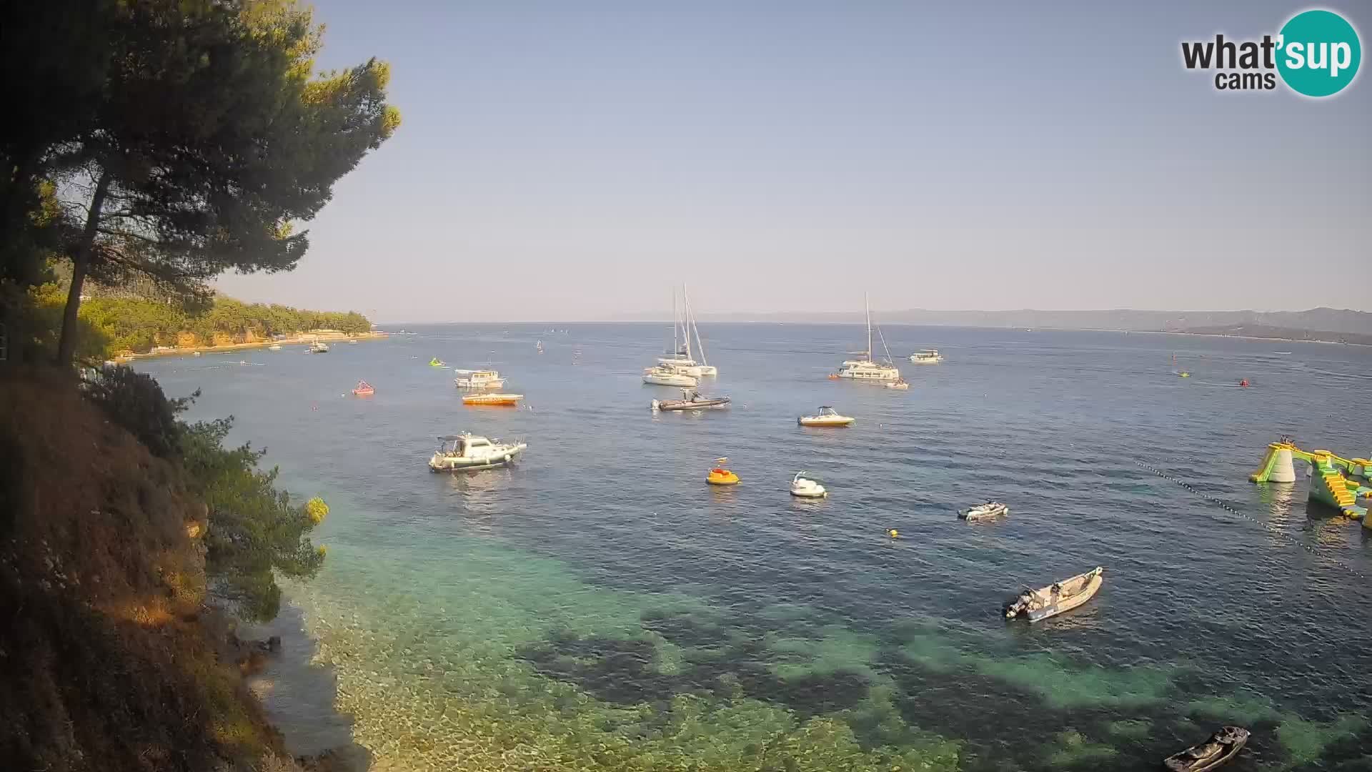 Webcam Spiaggia Potočine Bol – Vista live sulla spiaggia Borak, Isola di Brač
